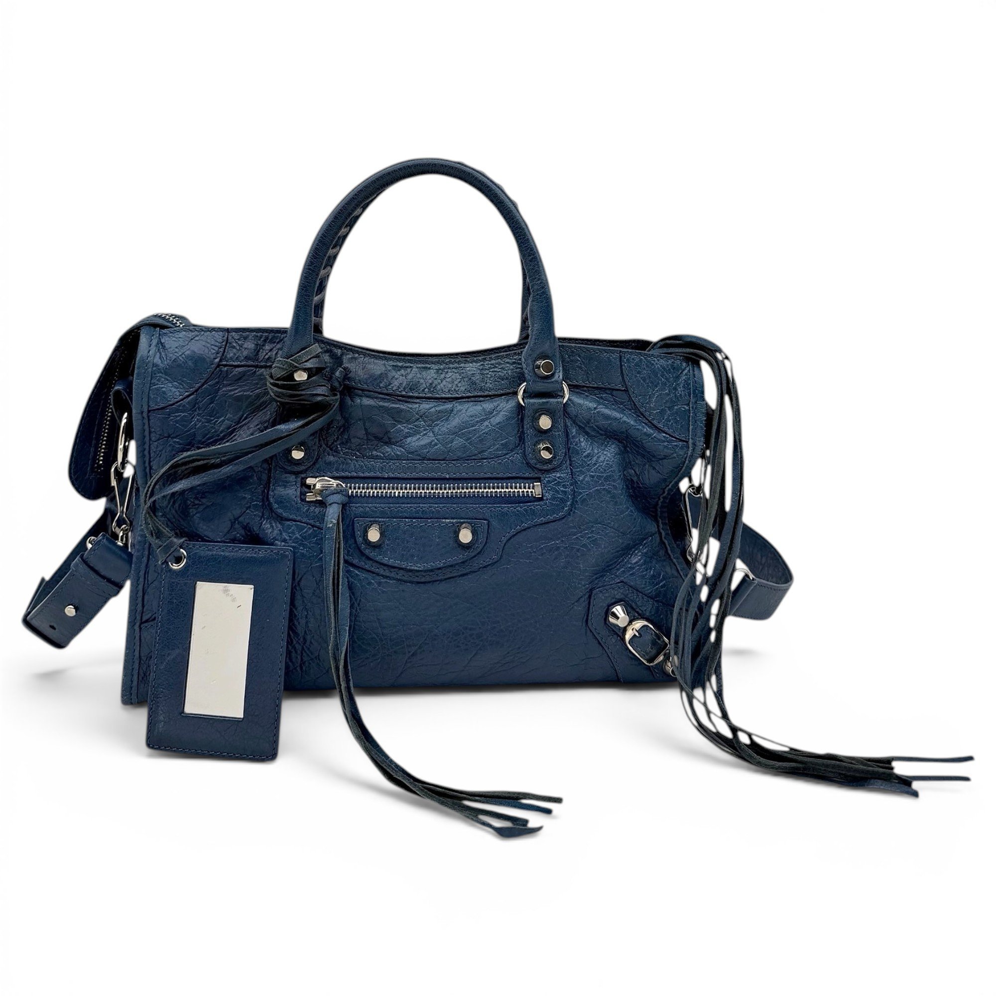 City leather handbag