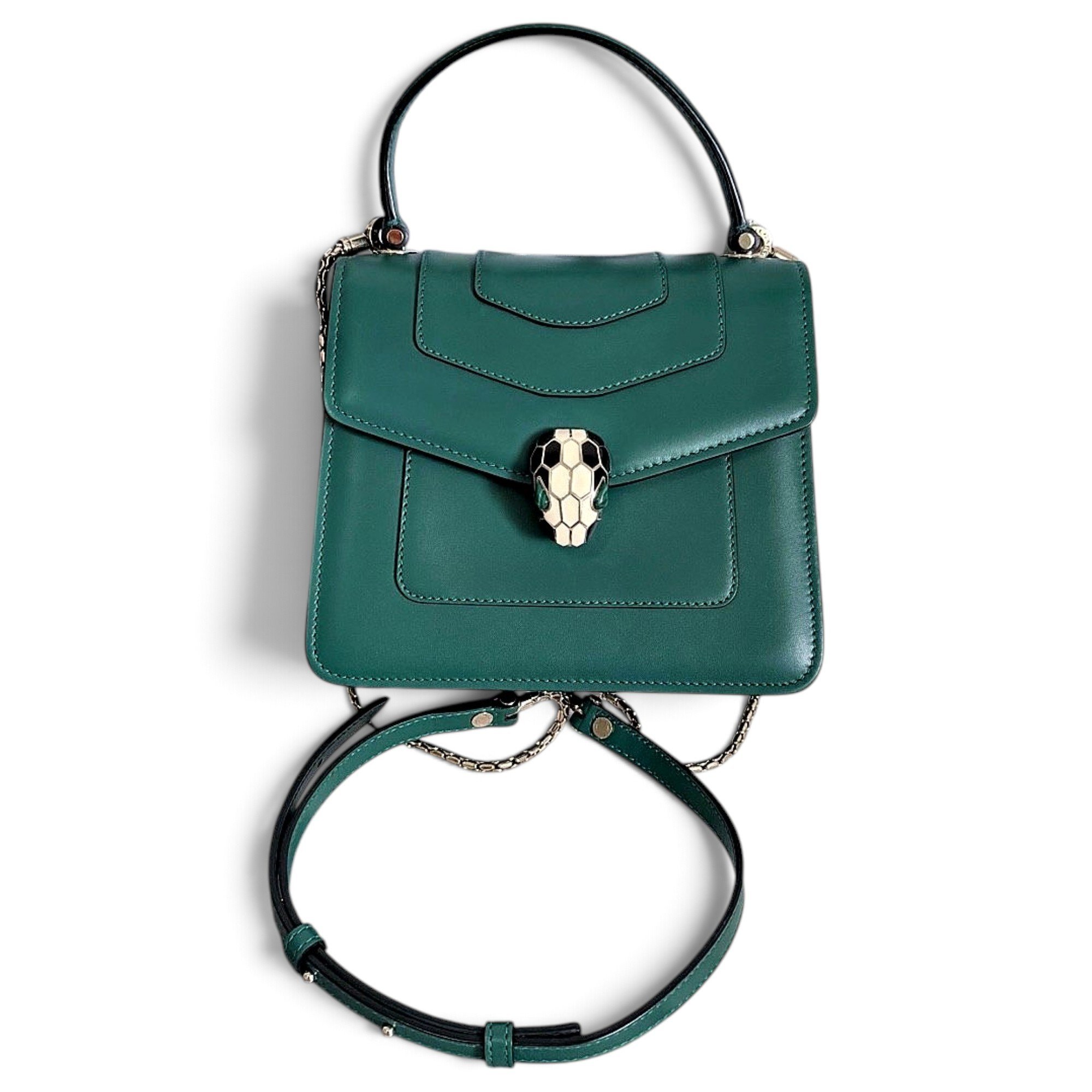 Serpenti leather handbag