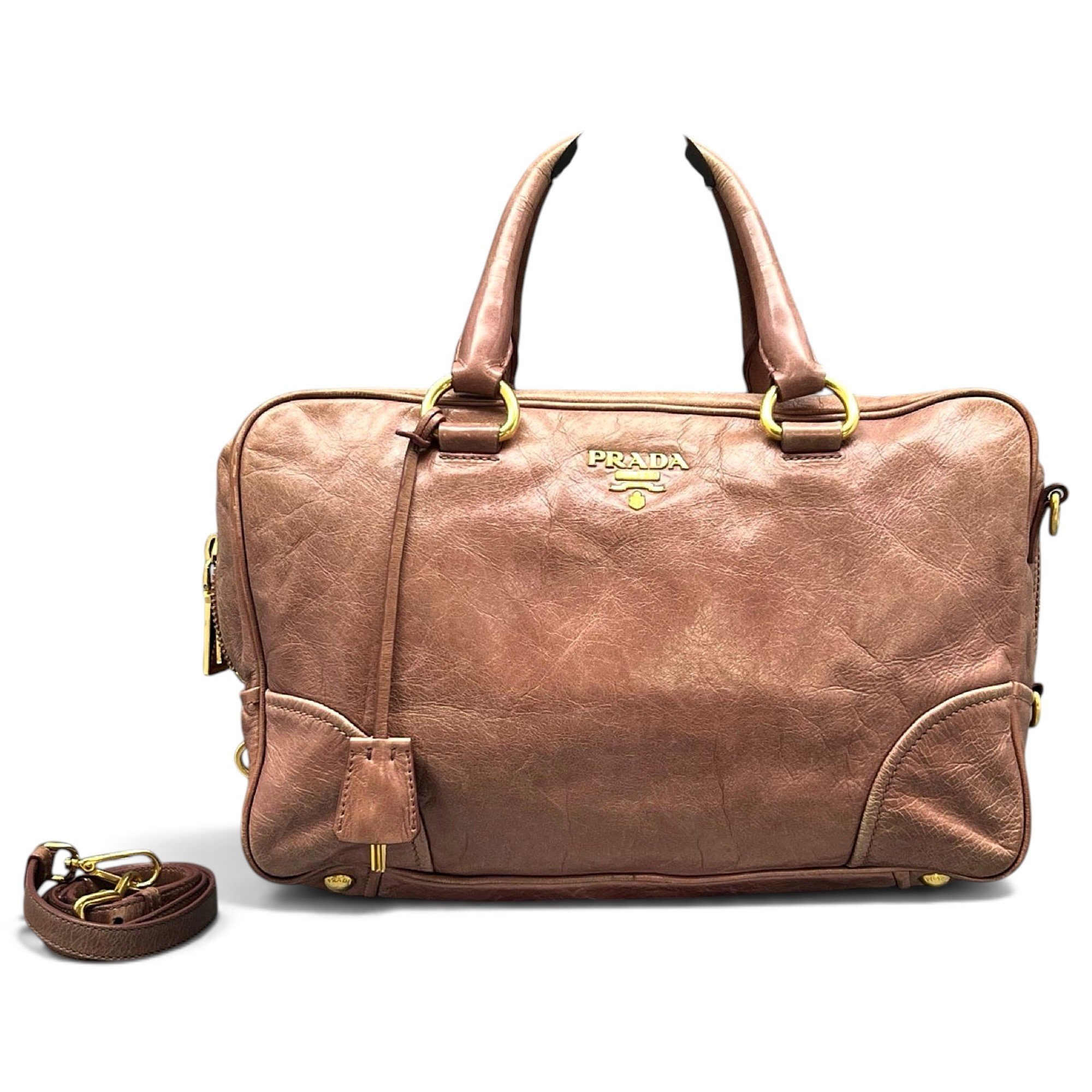 Leather bowling bag