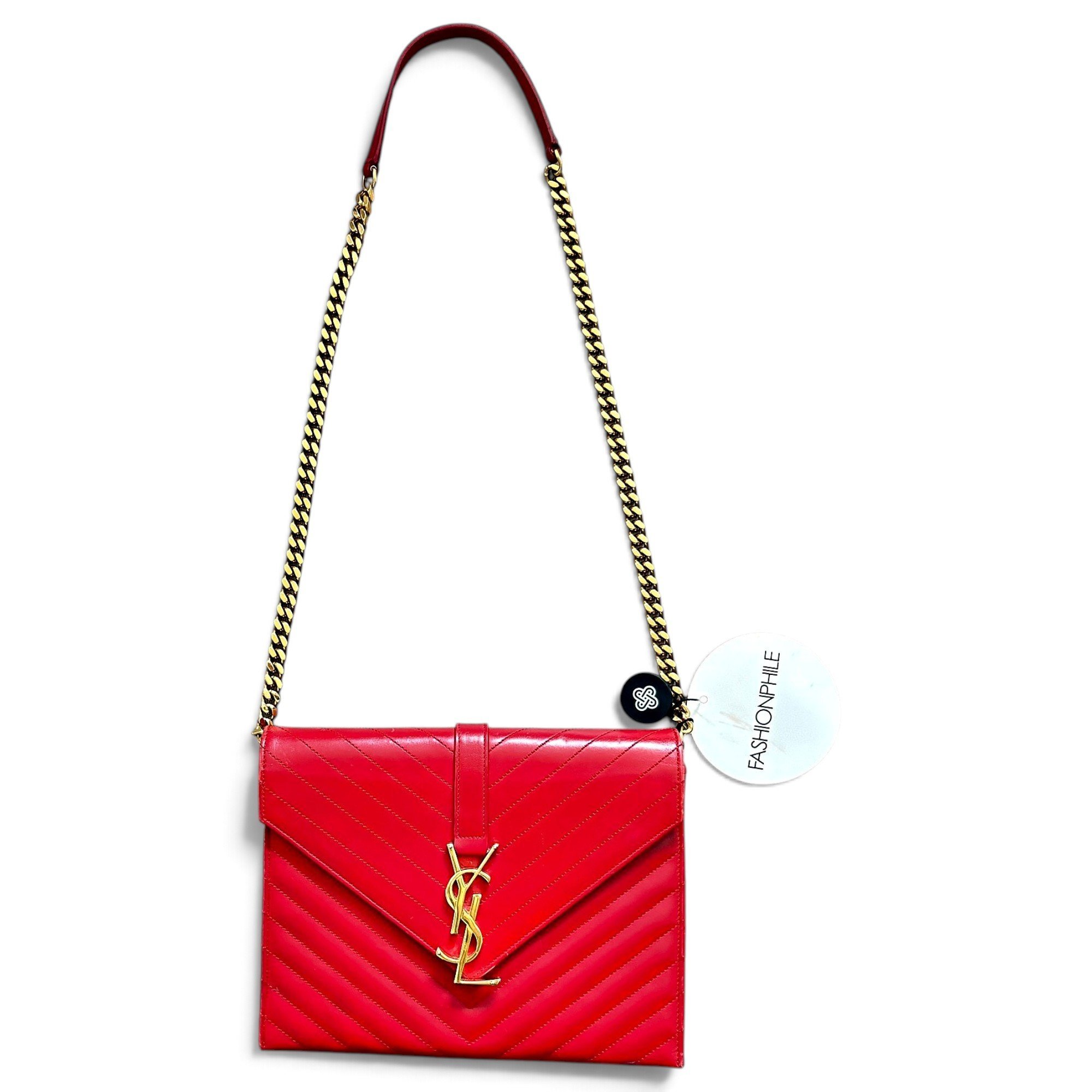 Envelope leather crossbody bag