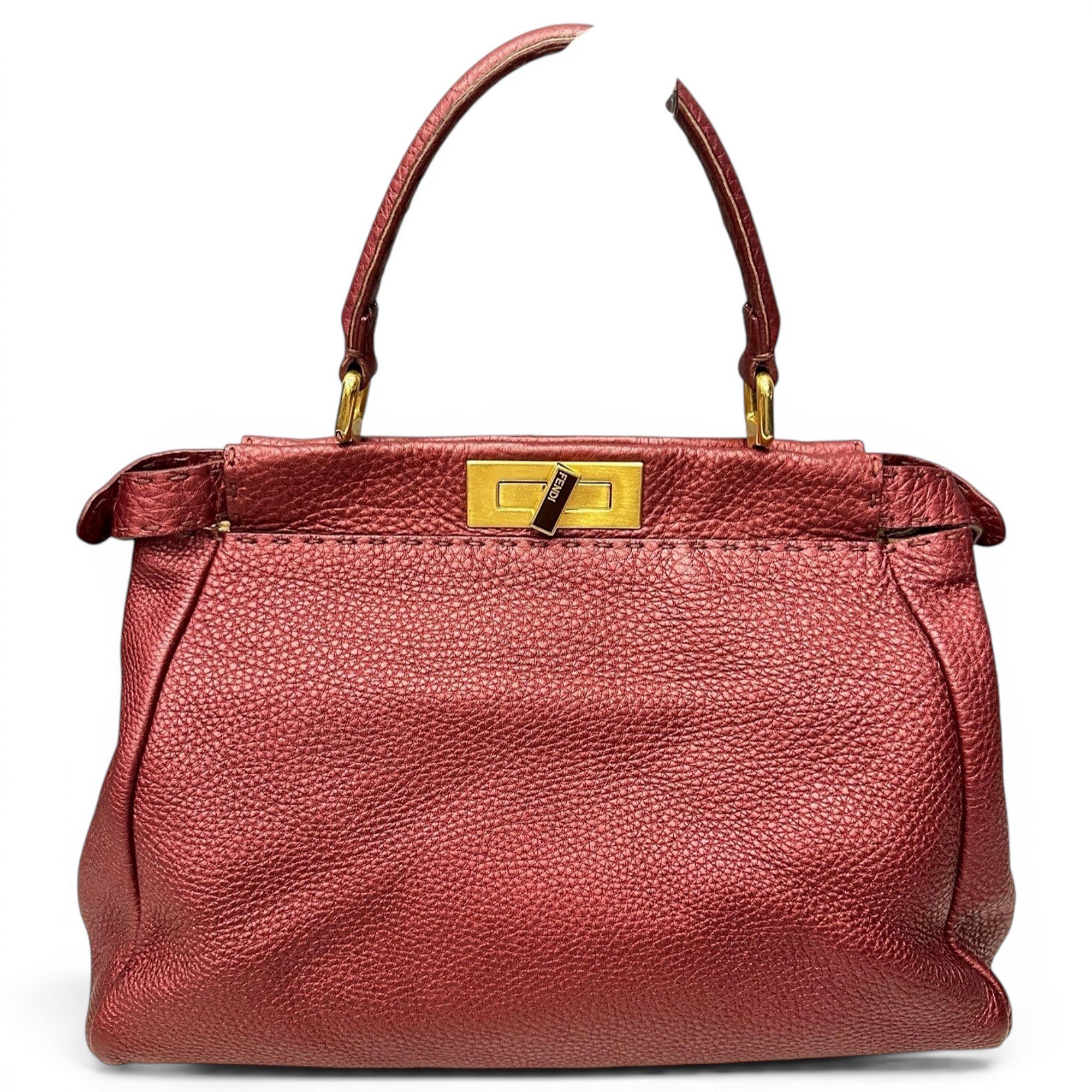 Peekaboo leather handbag