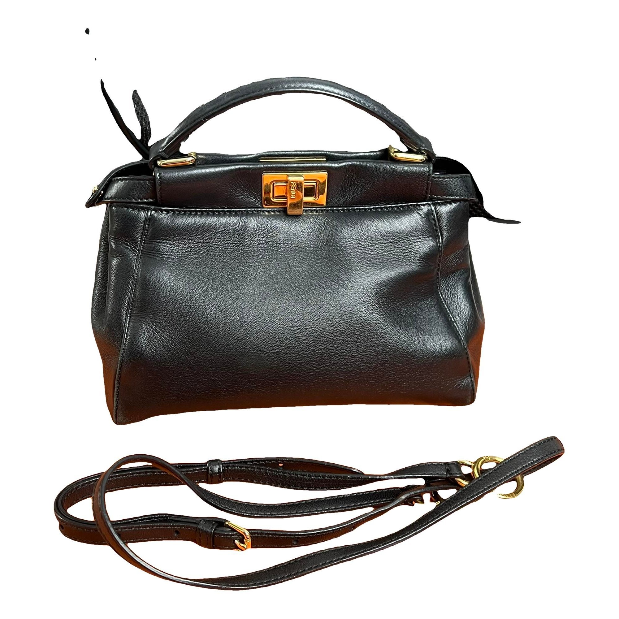 Peekaboo leather handbag