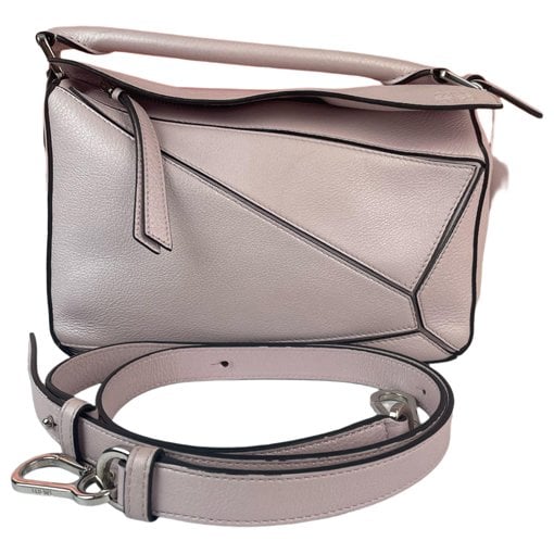 Puzzle leather handbag