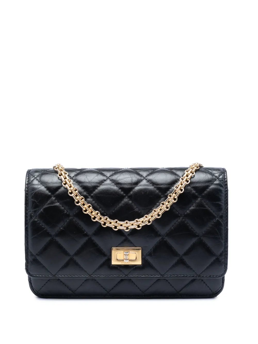 2019 Quilted Aged Calfskin Reissue 2.55 Wallet on Chain crossbody bag