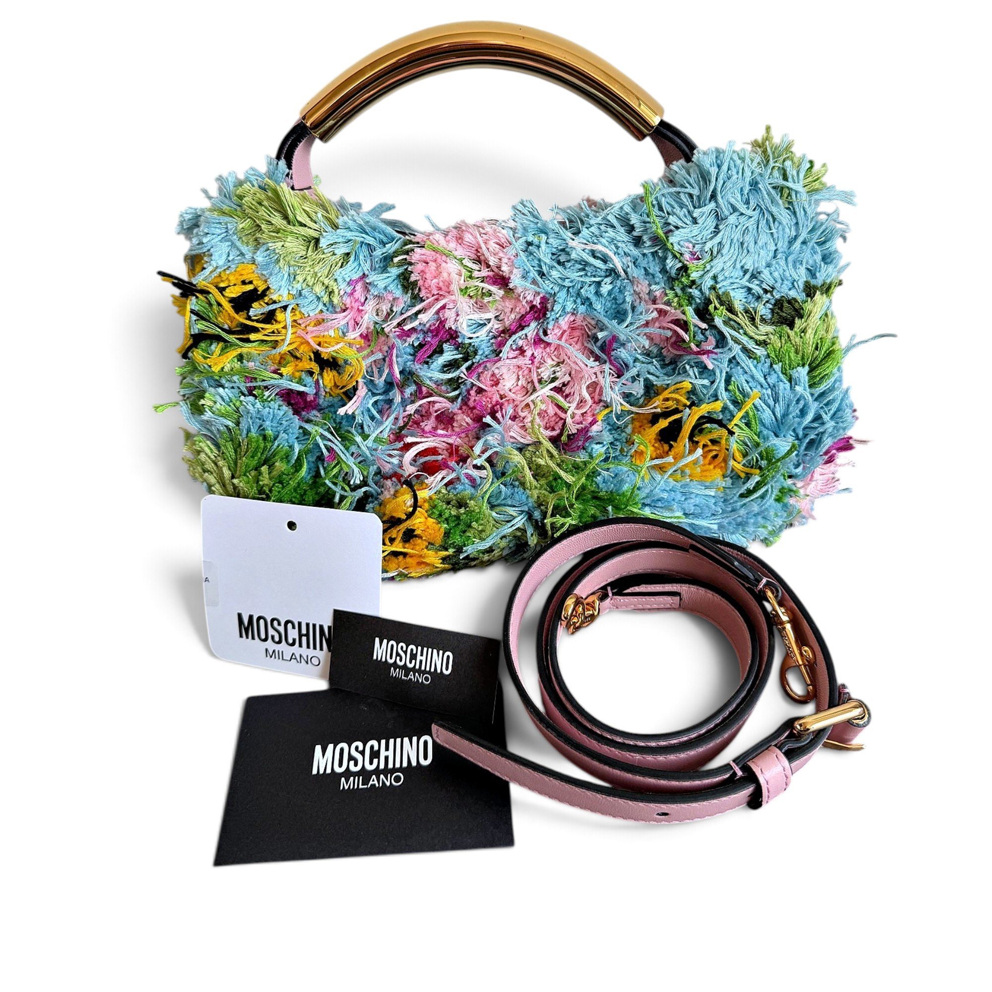 Moschino Biker leather crossbody bag