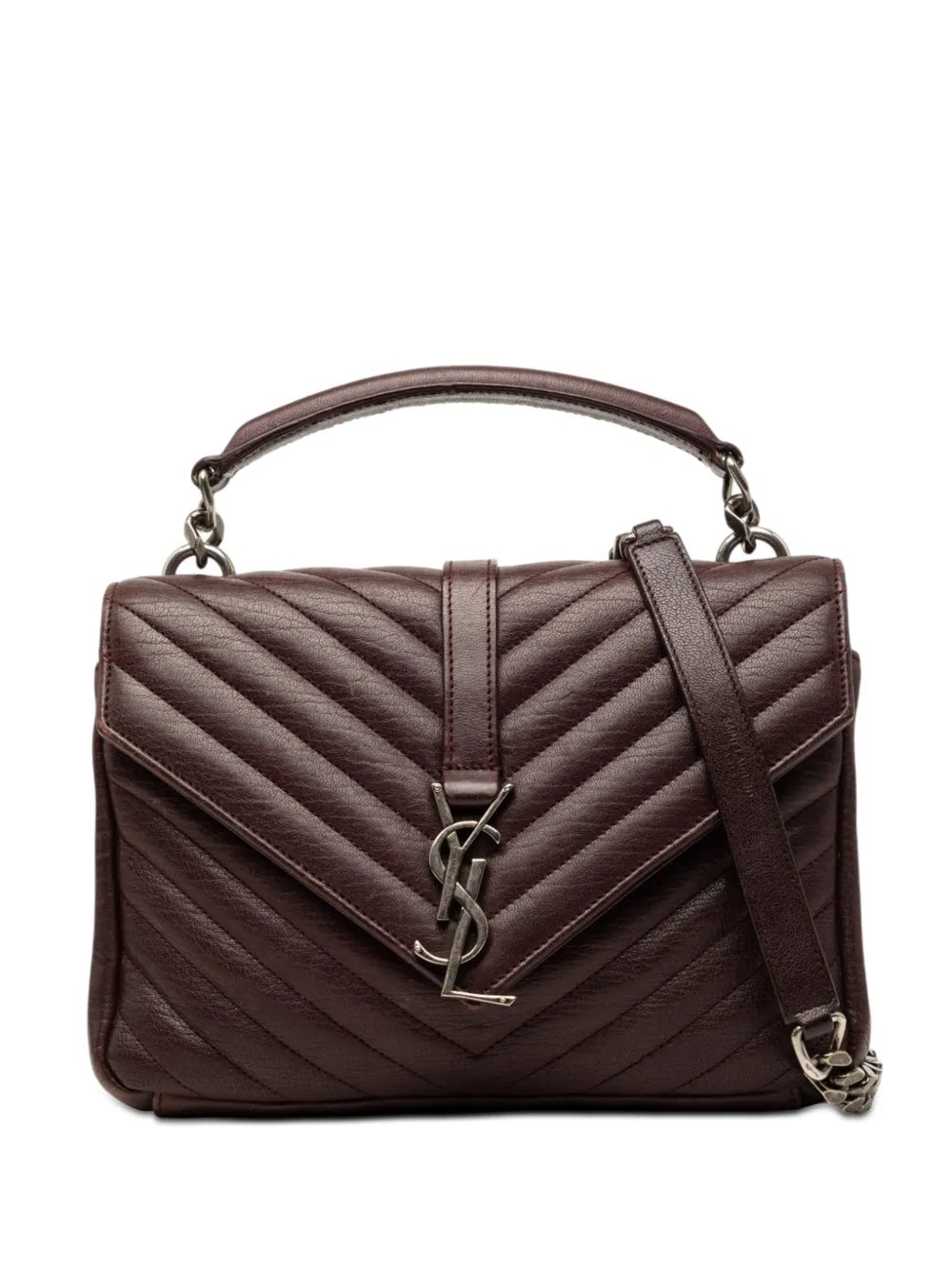 2015 Medium Quilted Chevron Sheepskin College satchel