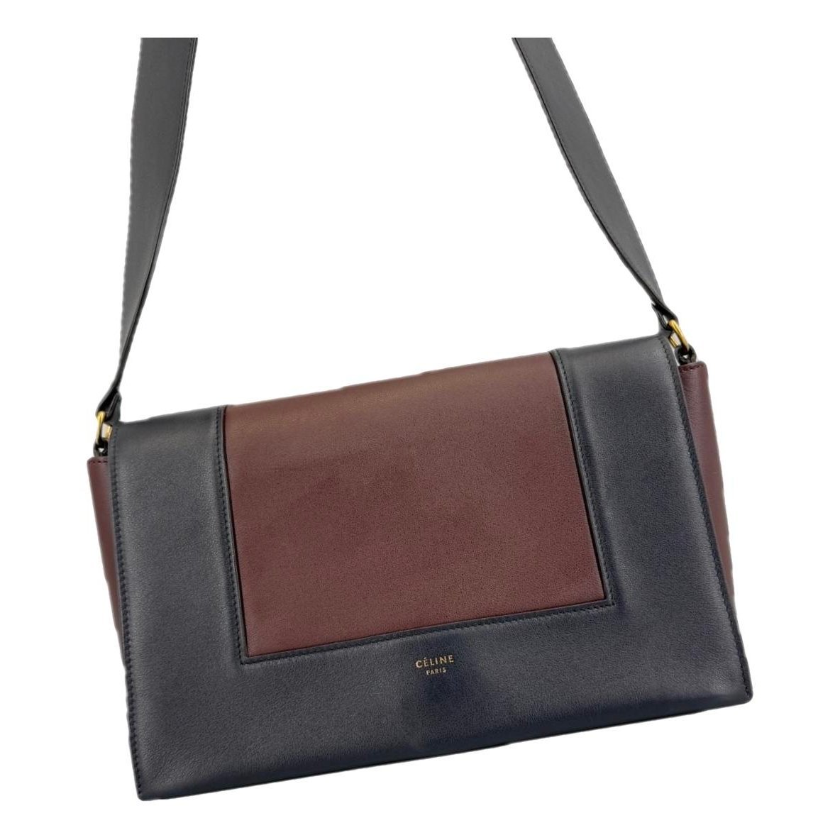 Frame leather handbag