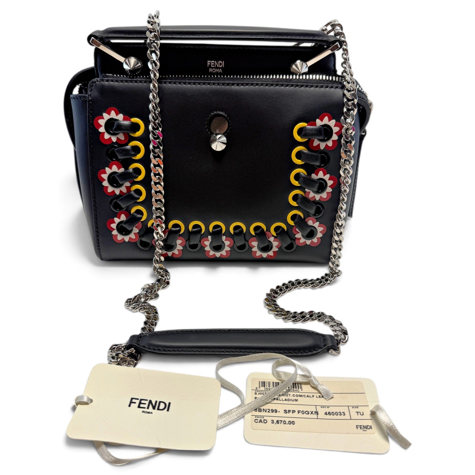 Dot Com leather handbag