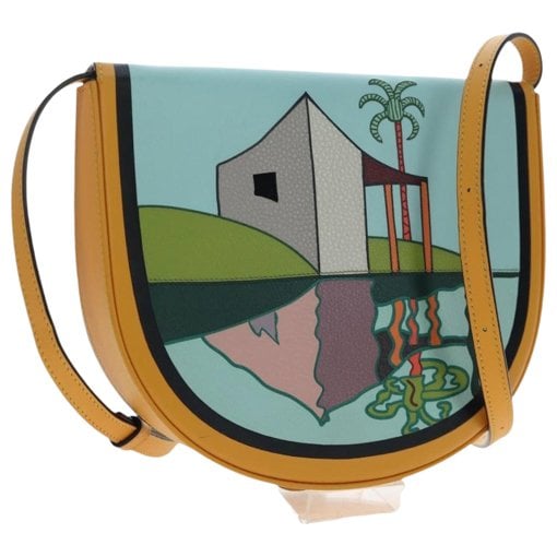 Heel leather handbag