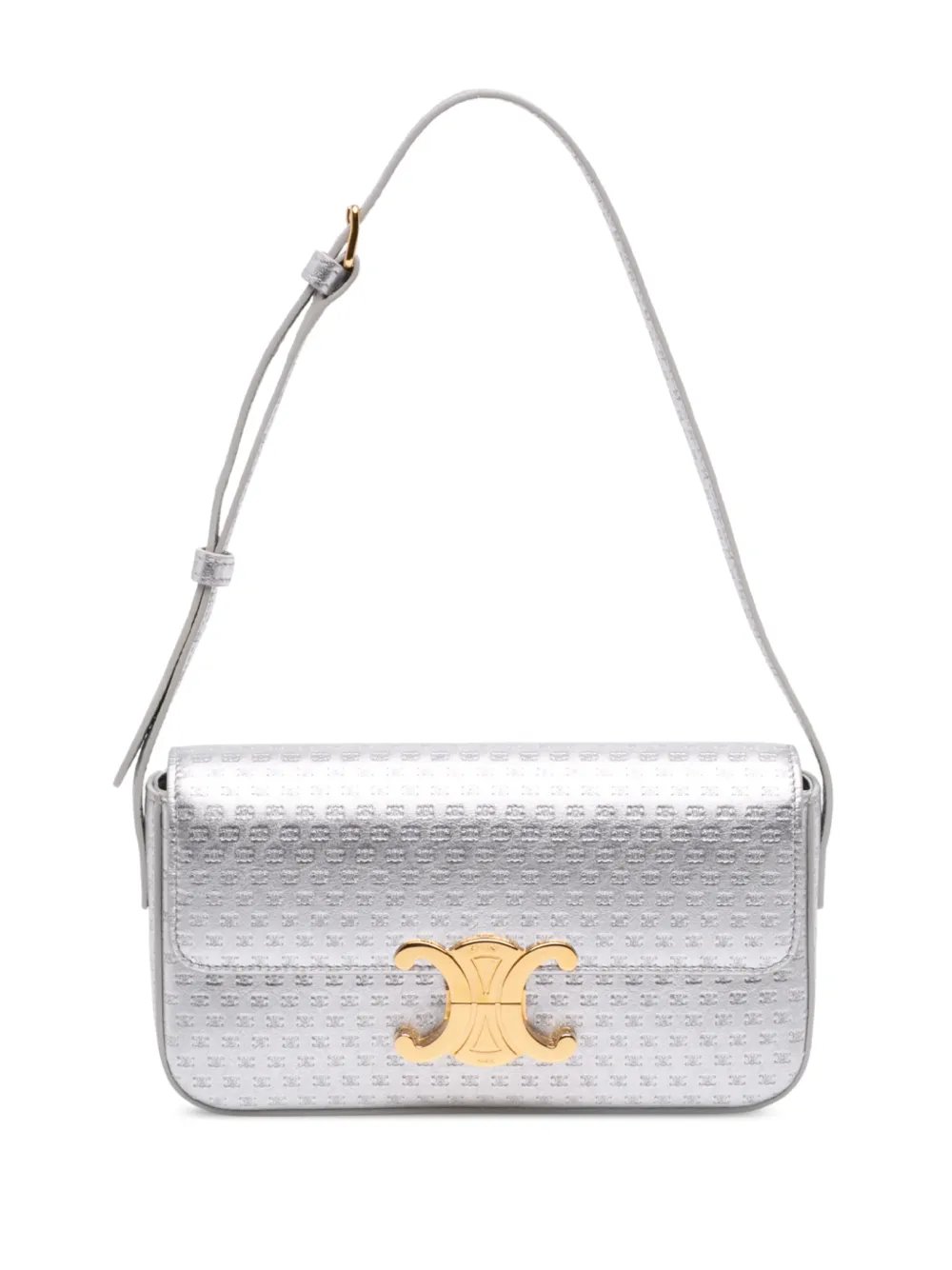 2023 Triomphe All Over Laminated Calfskin Claude shoulder bag