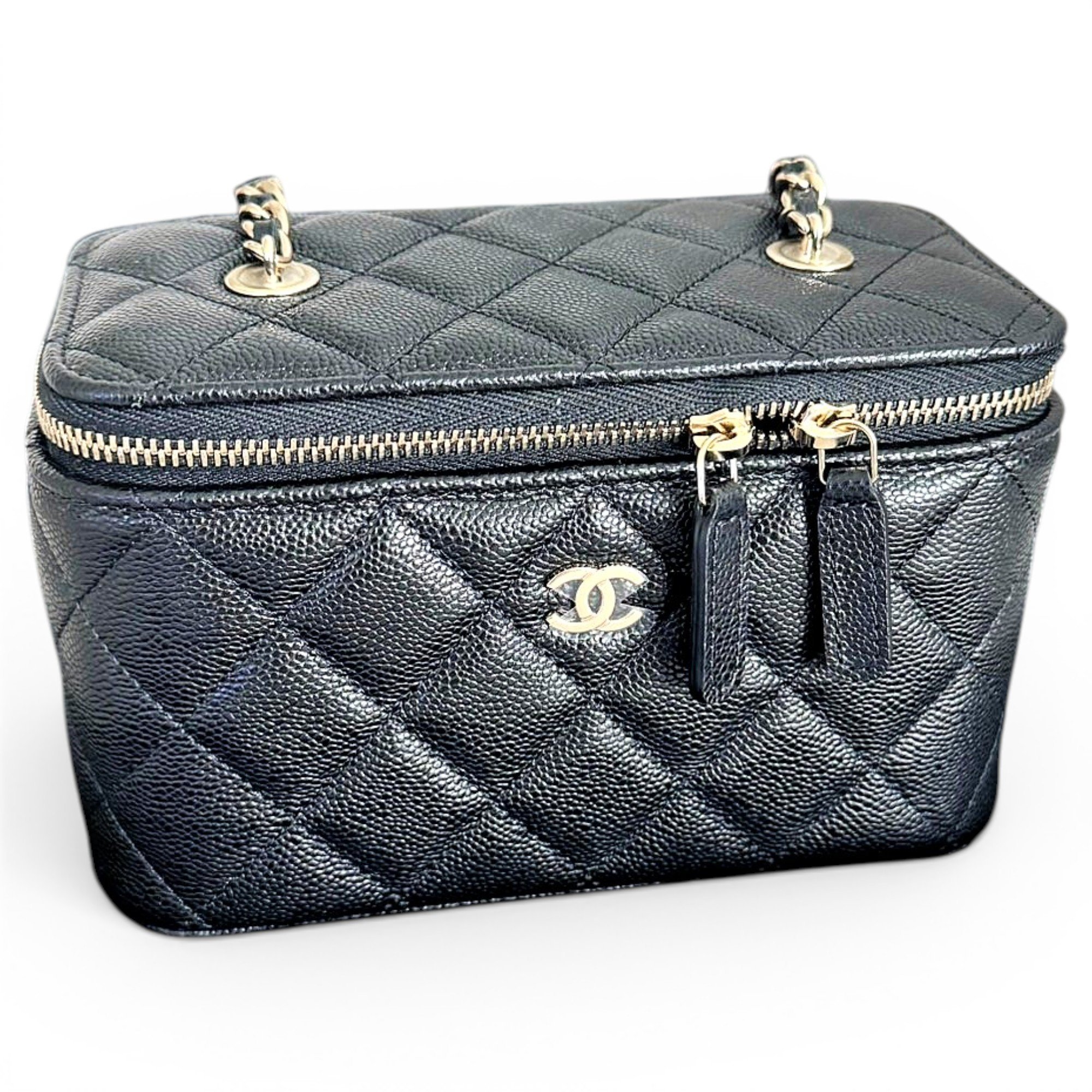 Vanity leather handbag