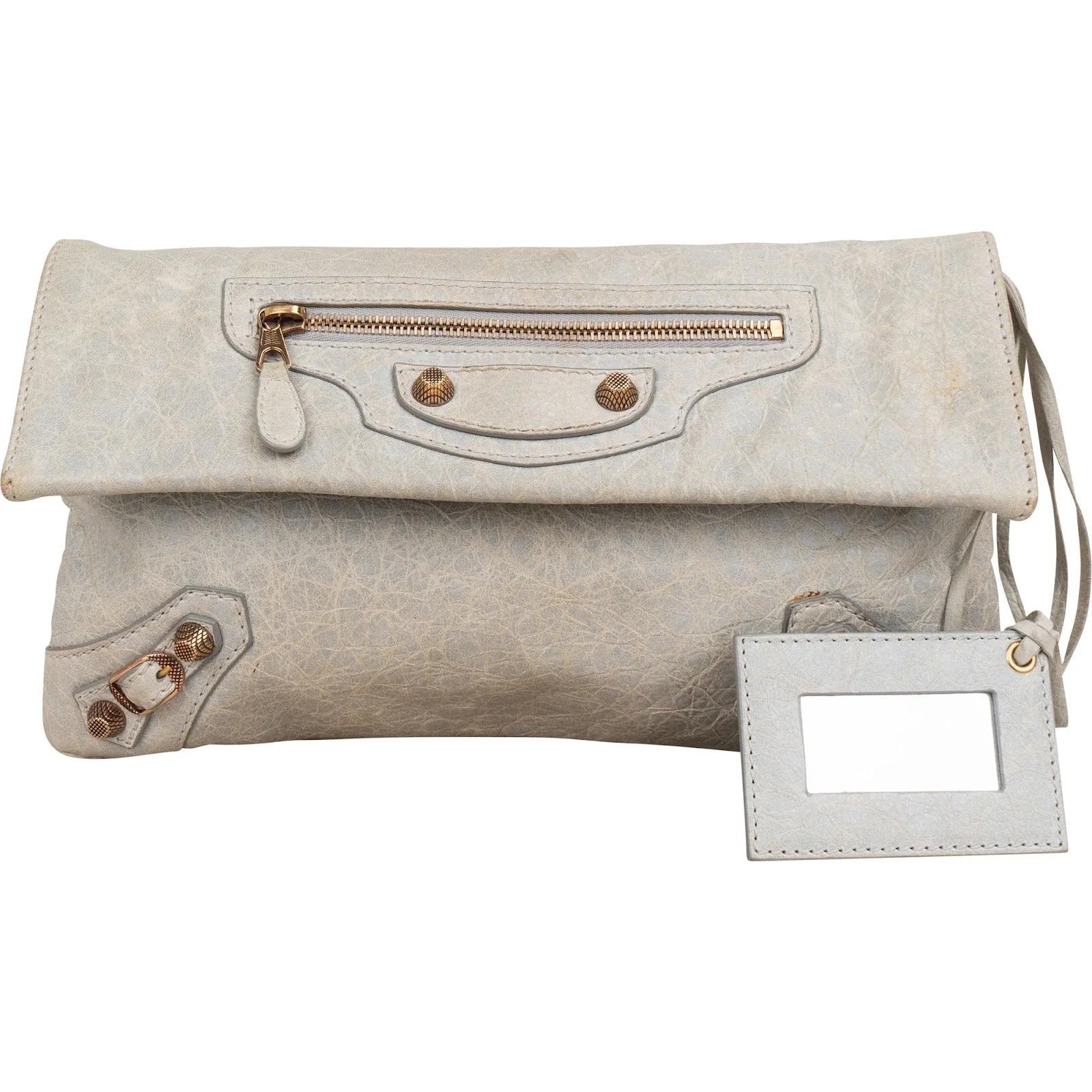 Envelop leather clutch bag