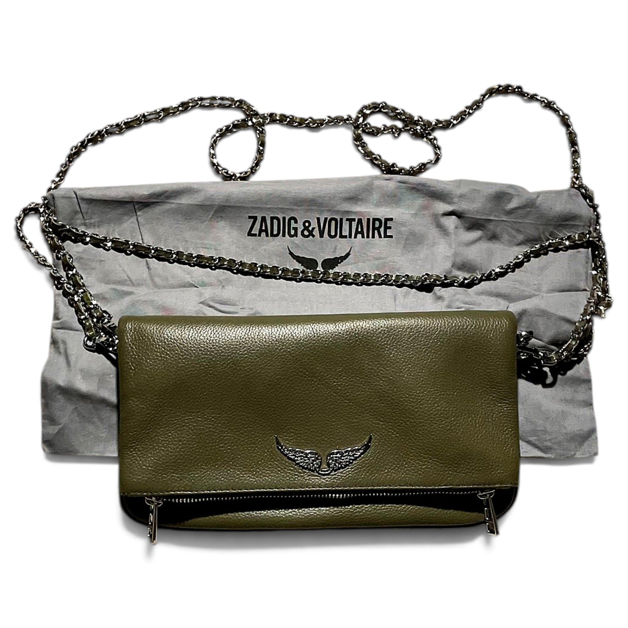 Rock leather clutch bag