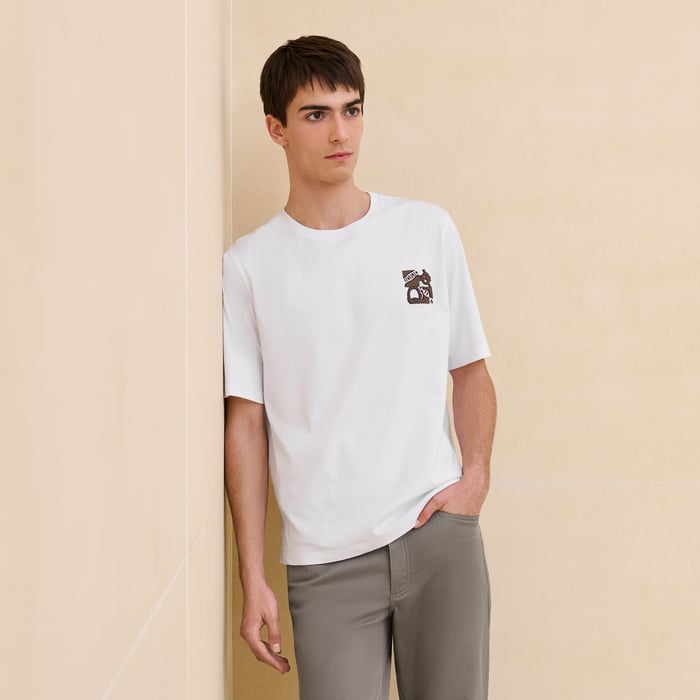 Blanc "Metallerie Au Carre" T-shirt