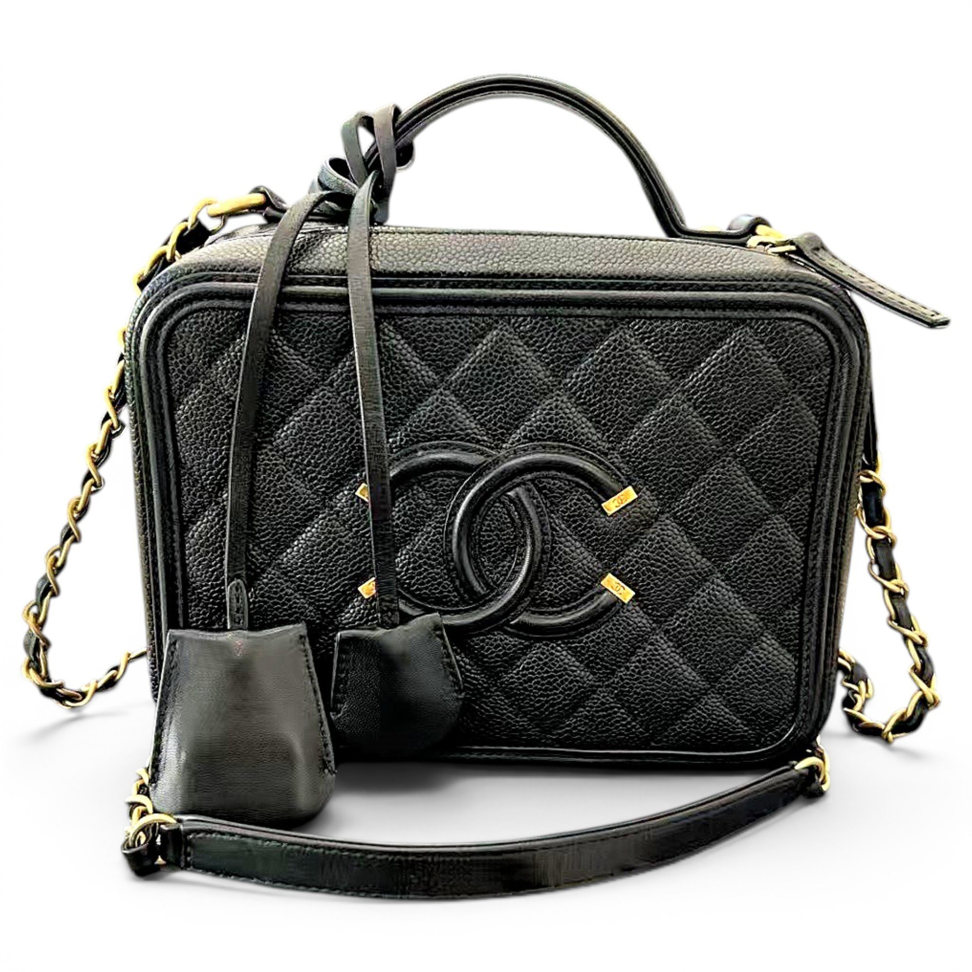 Vanity leather handbag