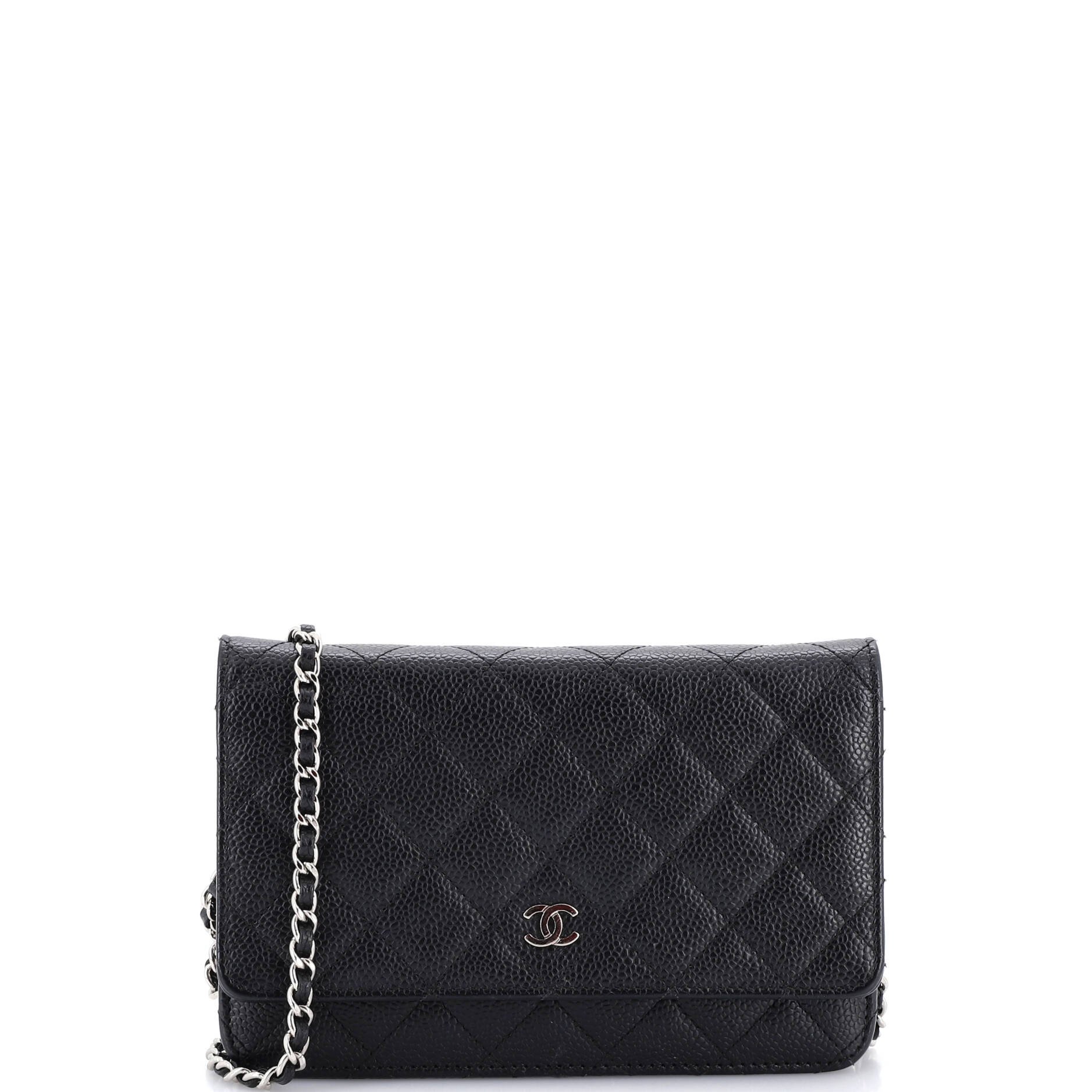 Wallet on Chain Quilted Caviar