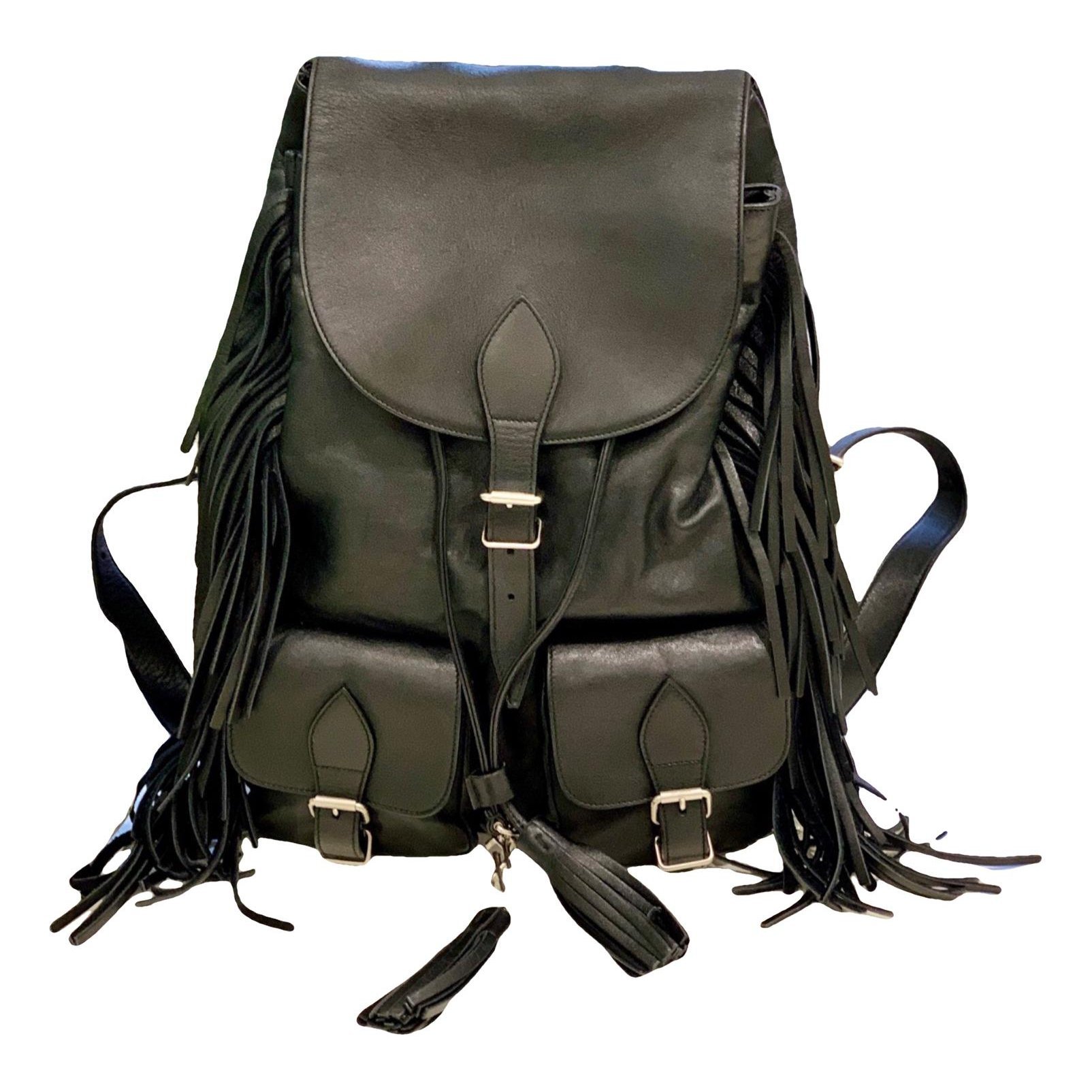 Festival leather backpack