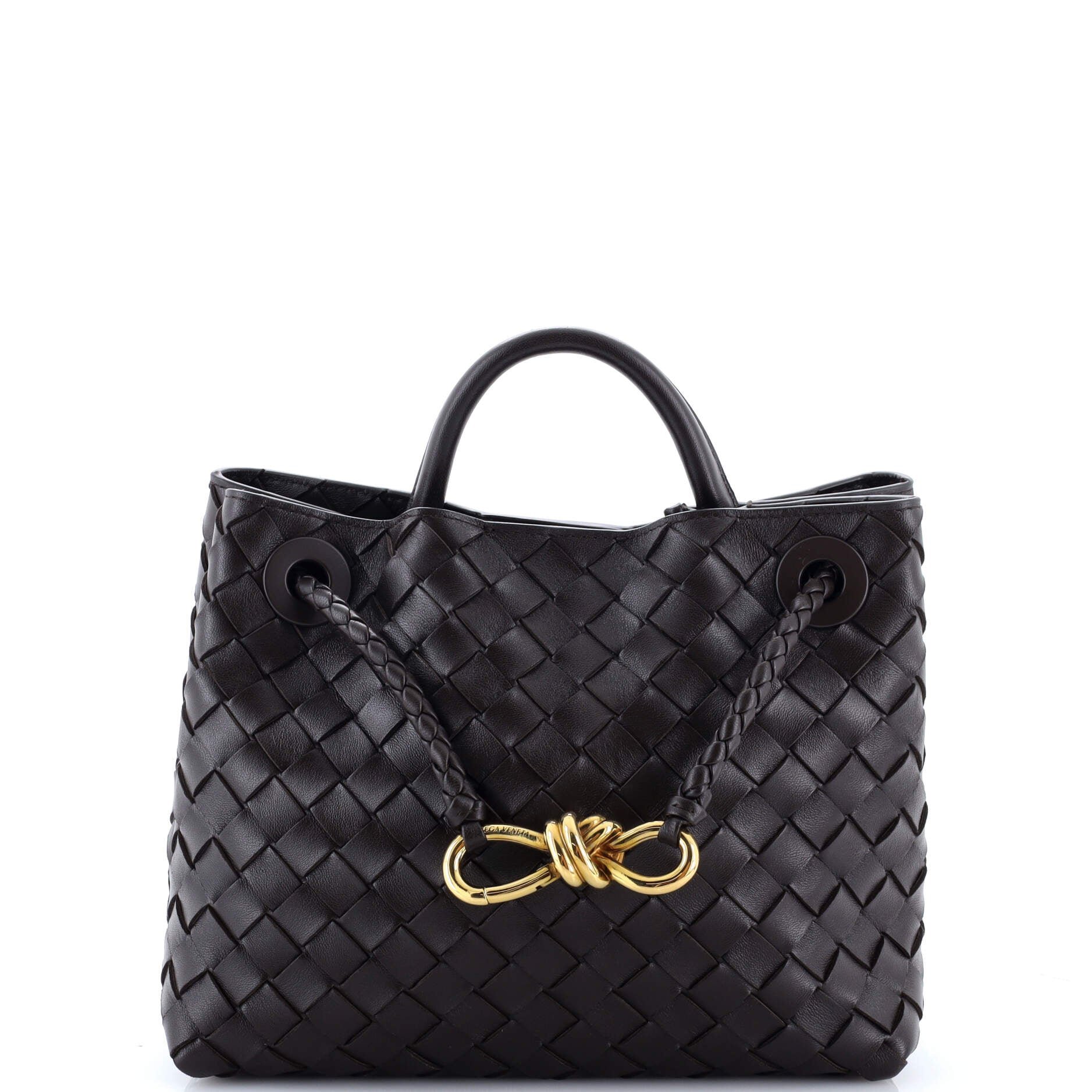 Bottega Veneta Andiamo Top Handle Bag Intrecciato Nappa Small