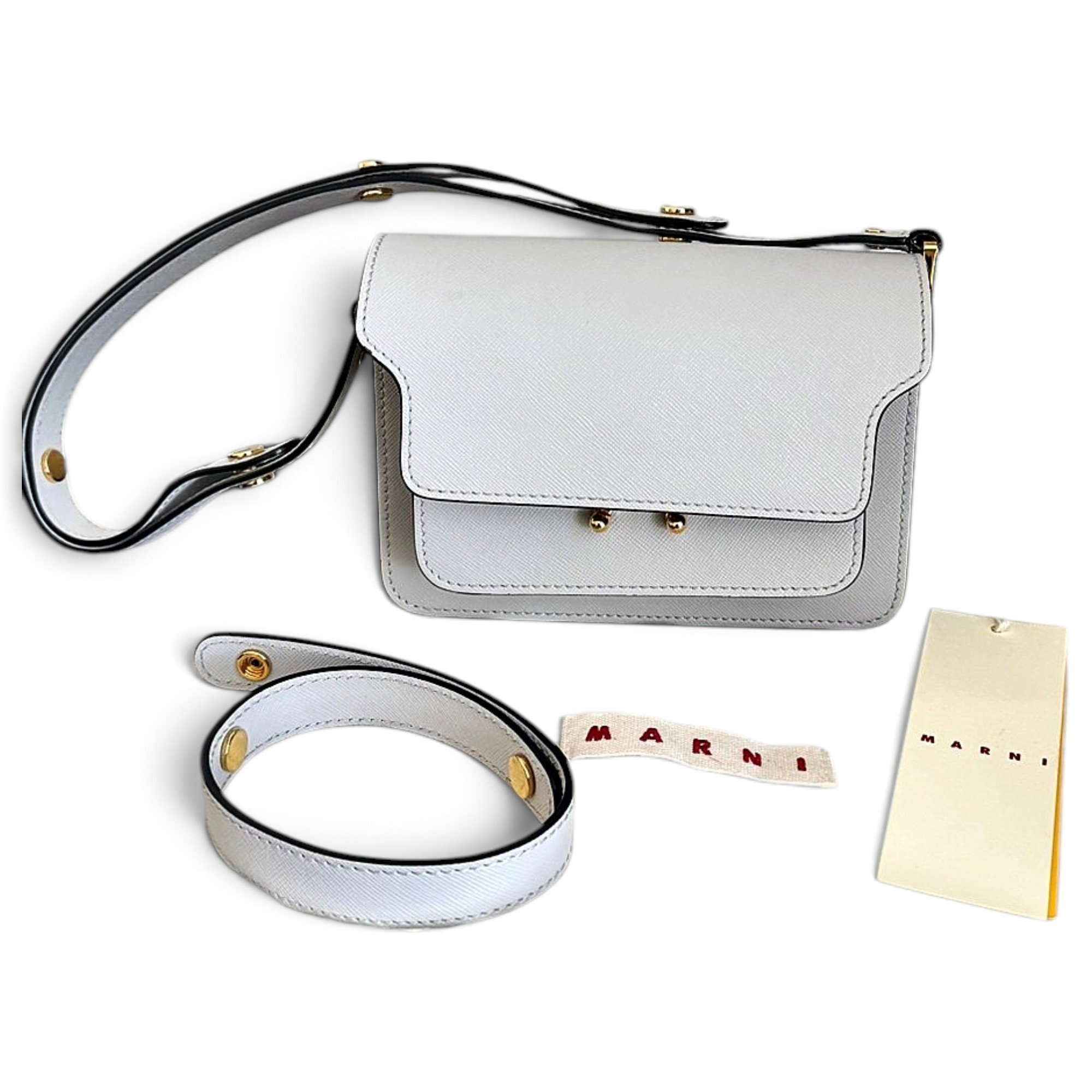 Marni Trunk leather crossbody bag
