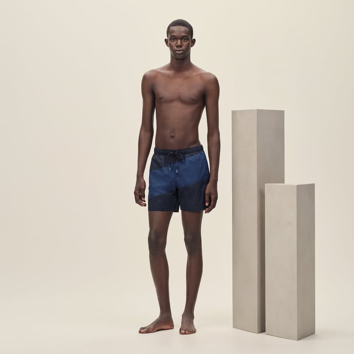 Marine "En Diagonale" Swim Trunks