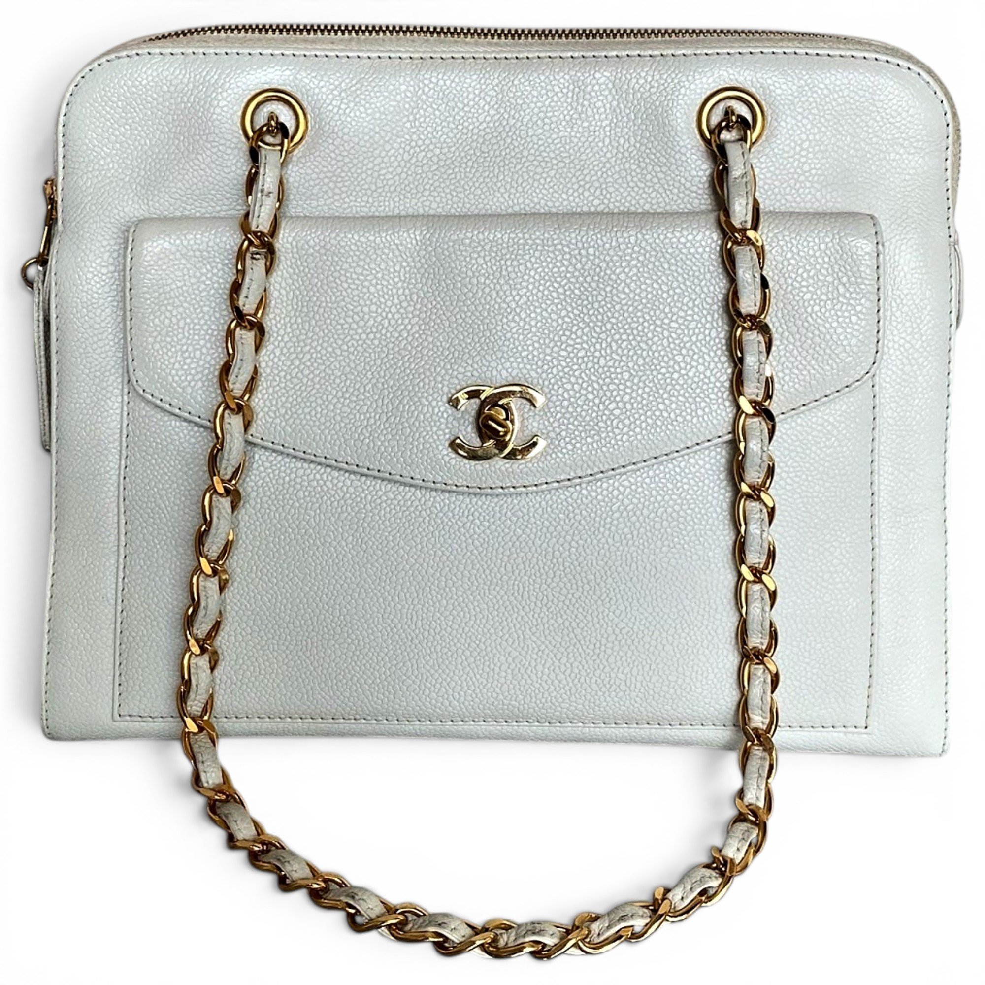 Executive leather tote