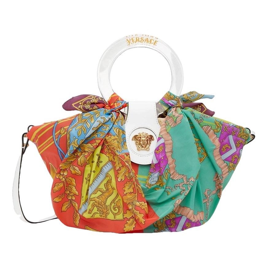Versace La Medusa silk handbag