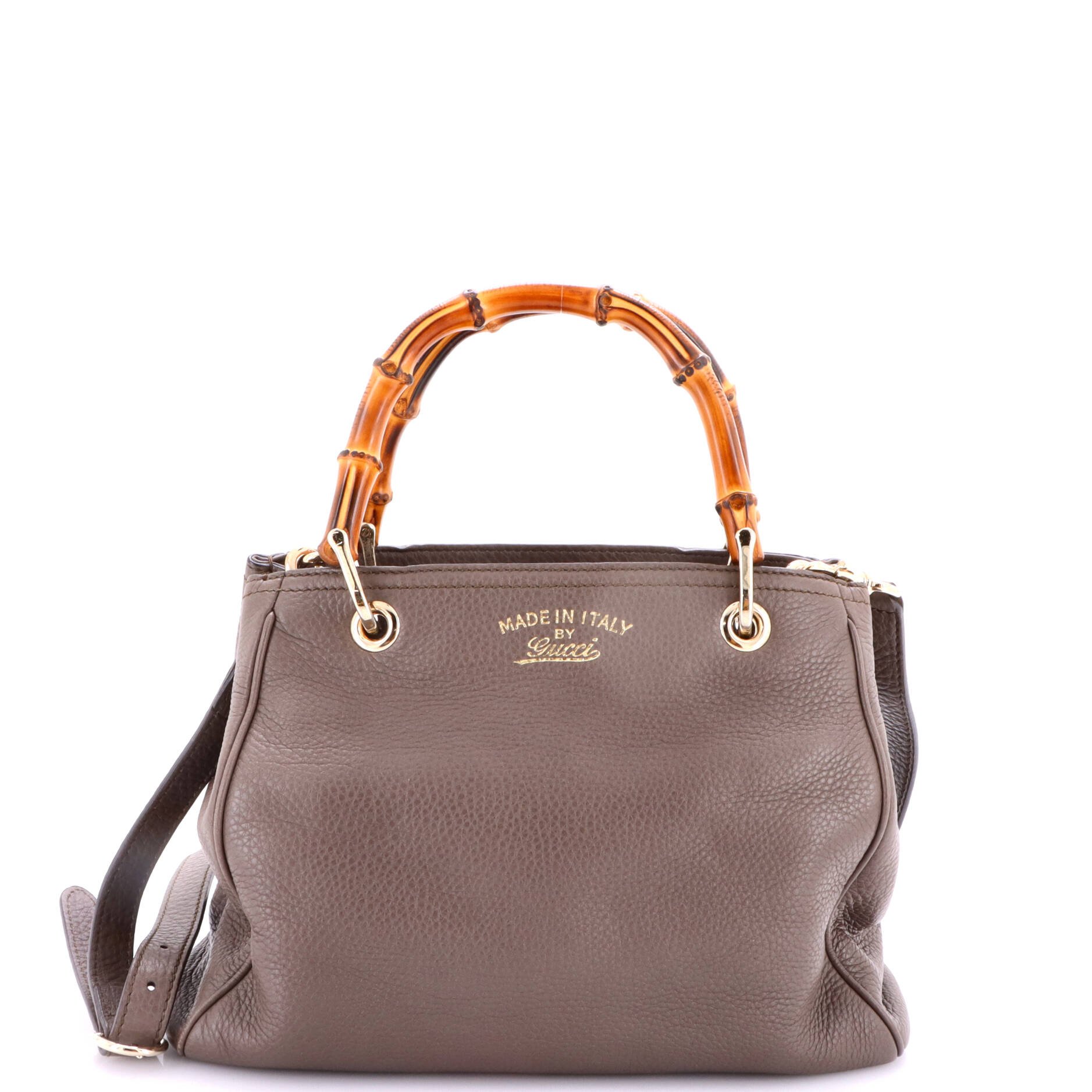 Bamboo Shopper Tote Leather Small