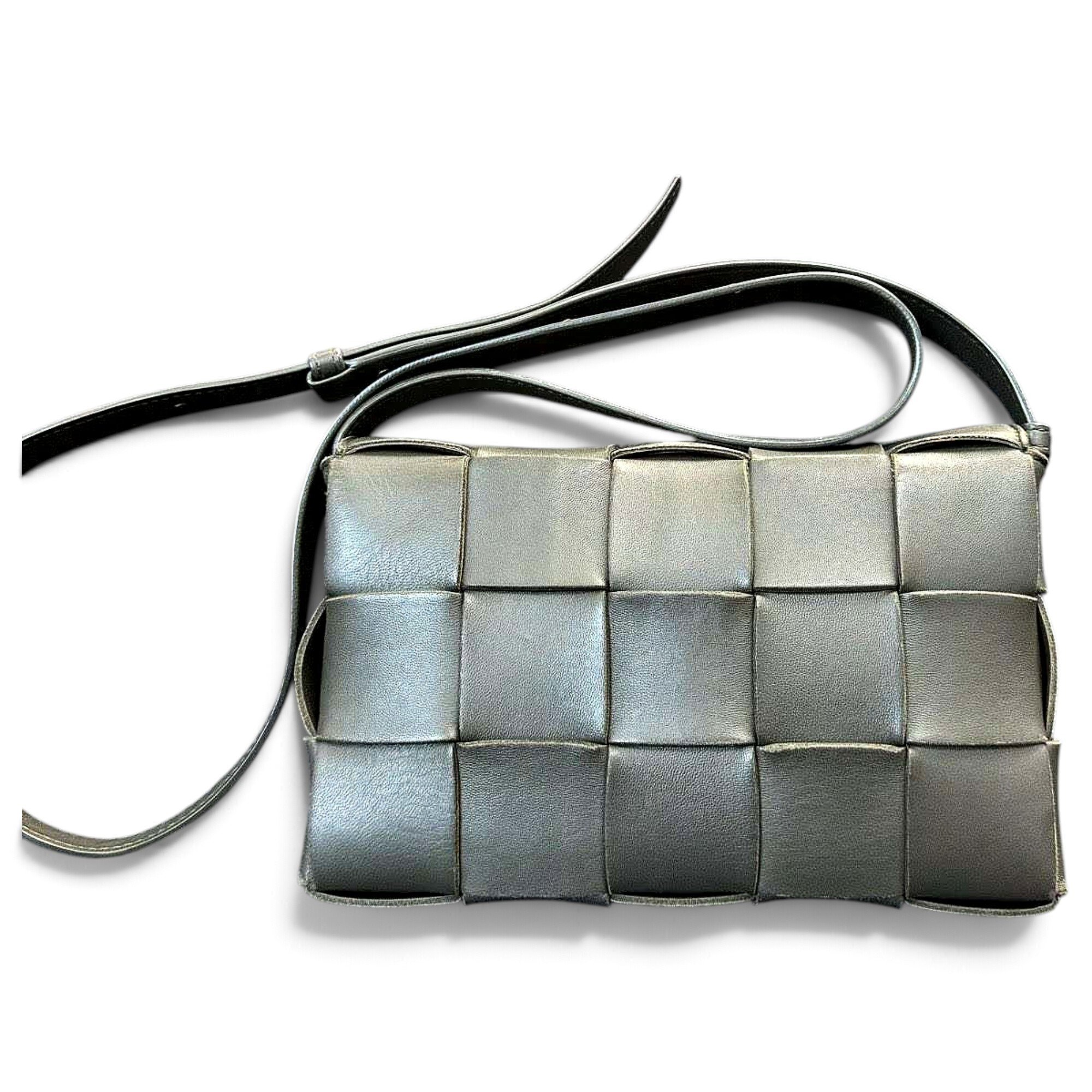 Cassette leather handbag