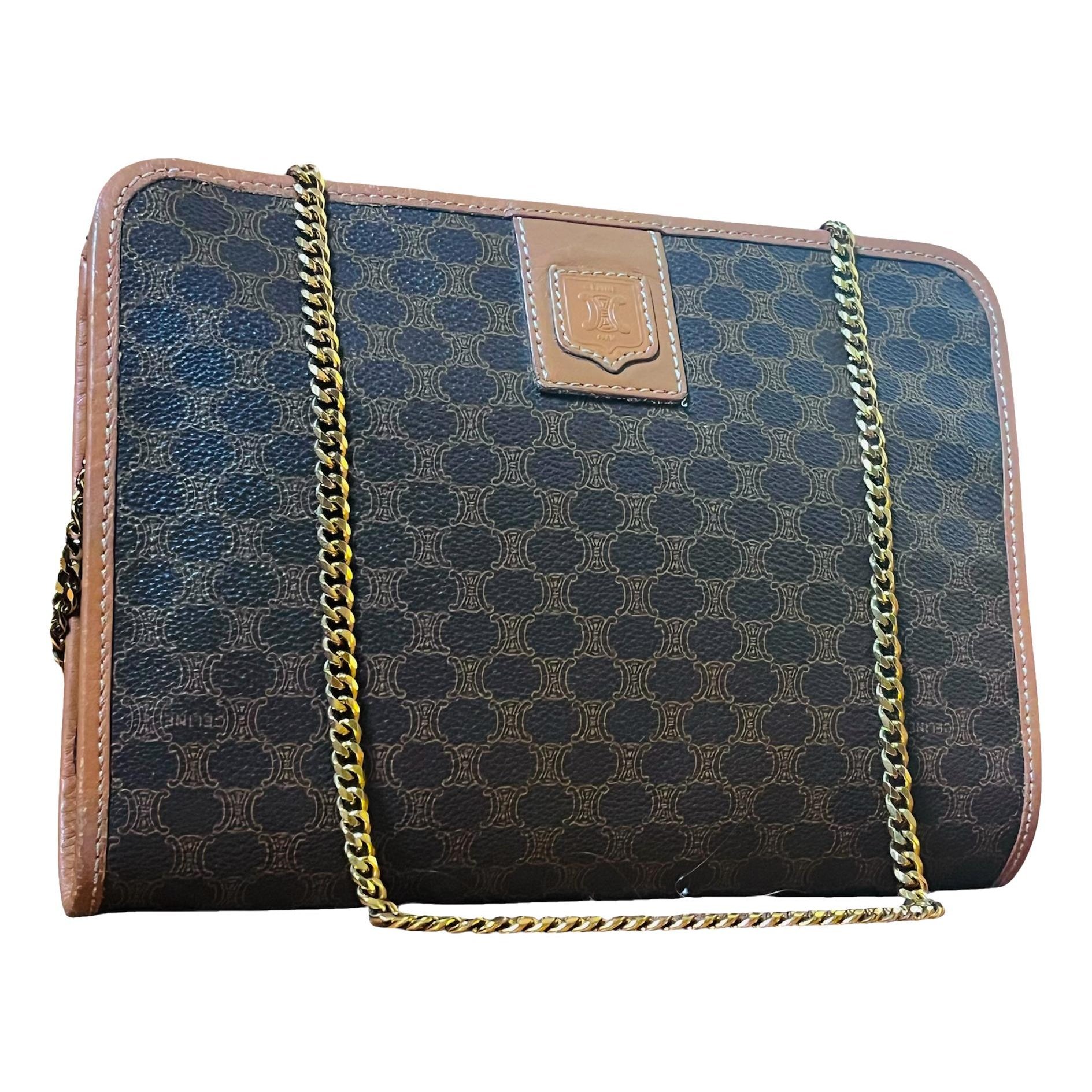 Triomphe chain cloth crossbody bag