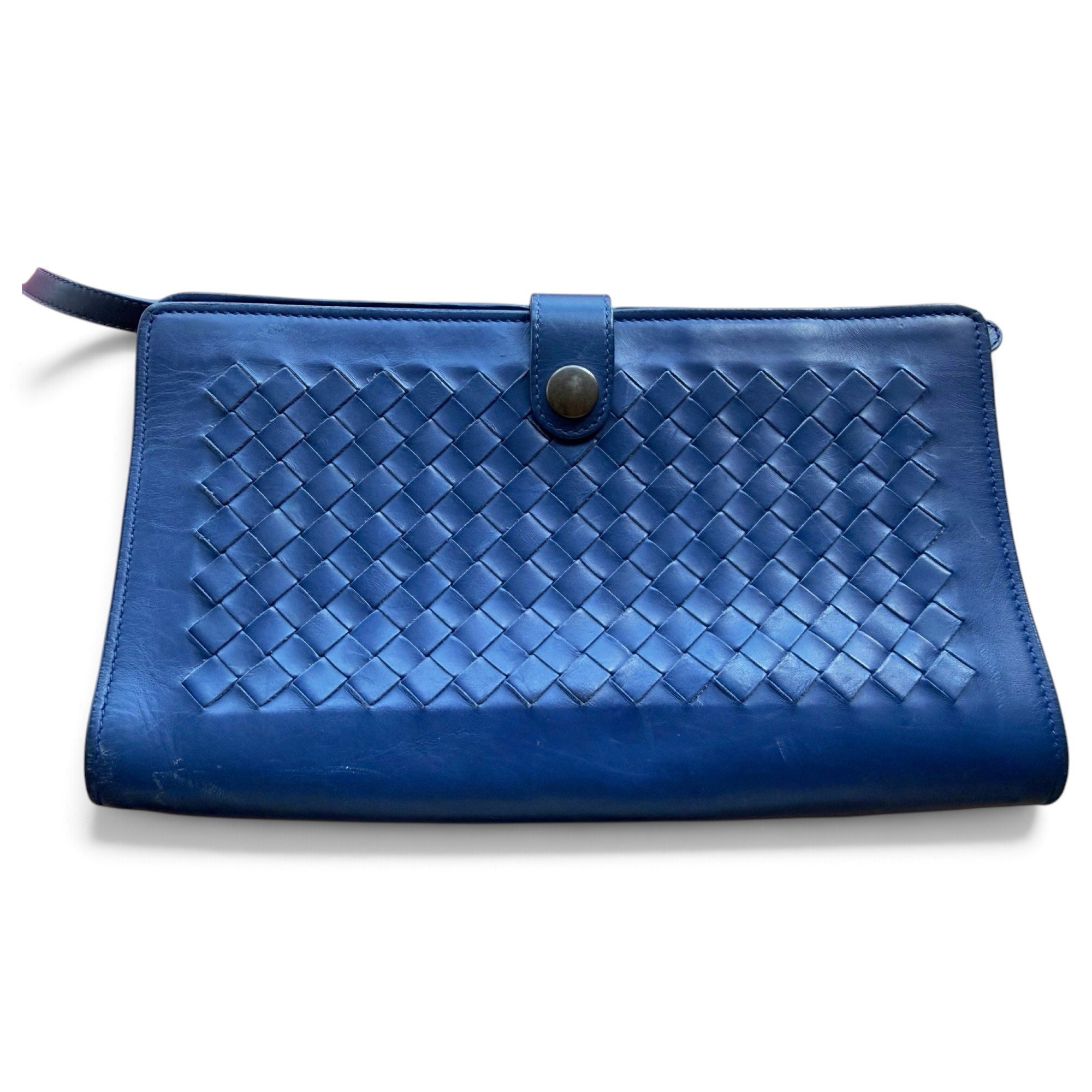 Leather clutch bag