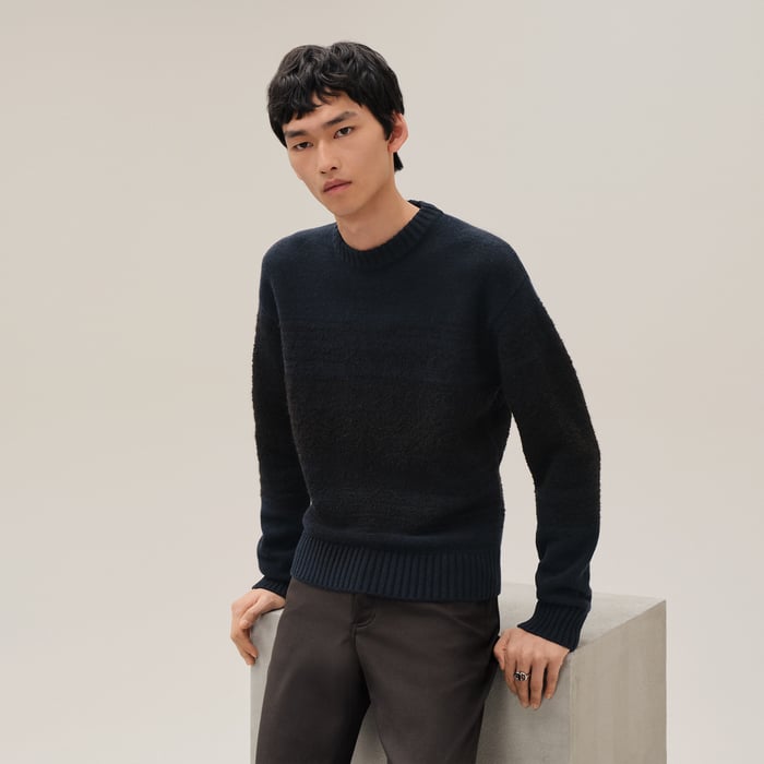 Marine "Bouclette Ombree" Crewneck Sweater
