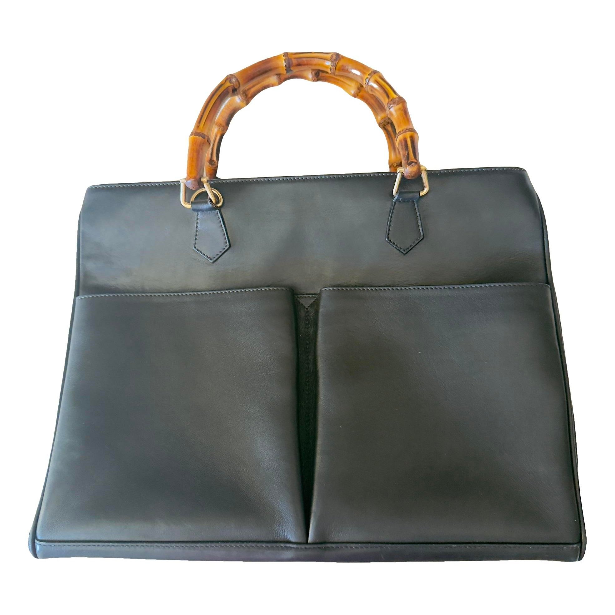 Bamboo leather handbag
