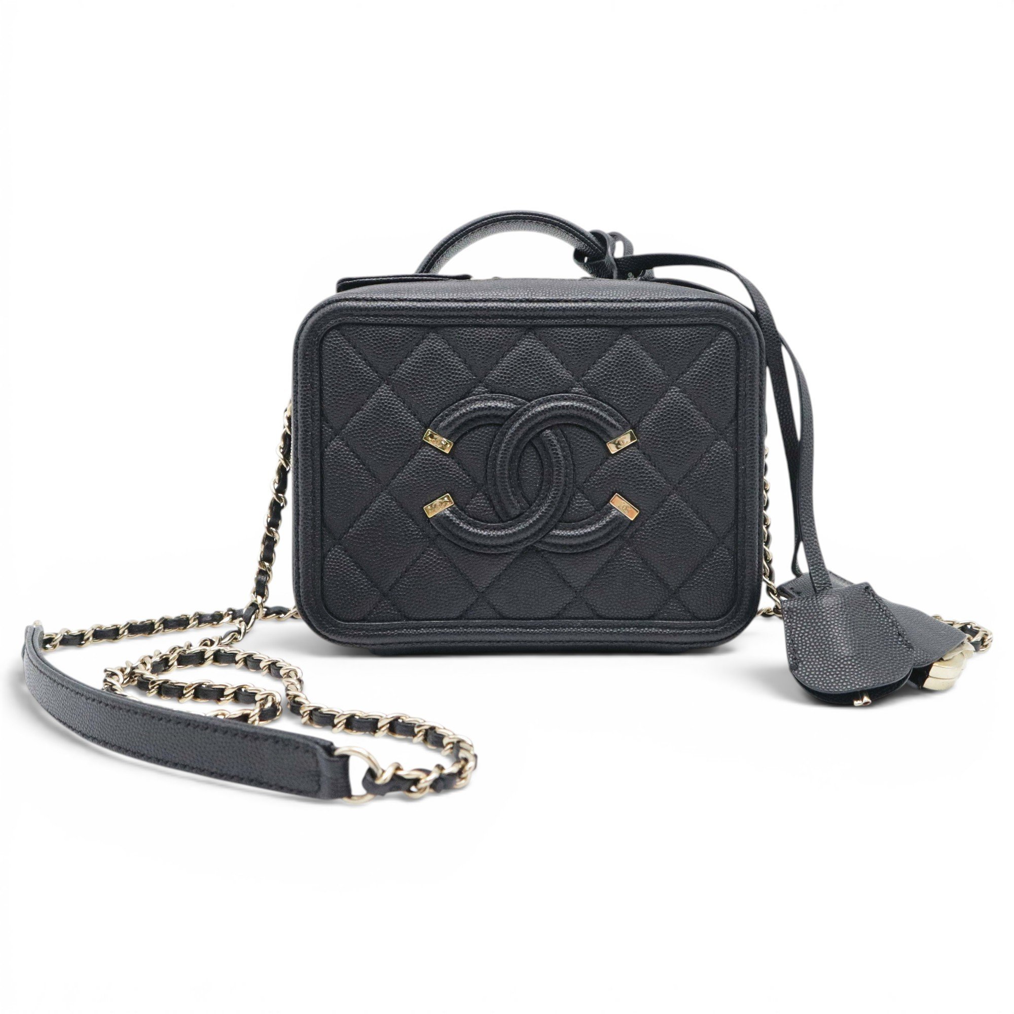 Vanity leather handbag
