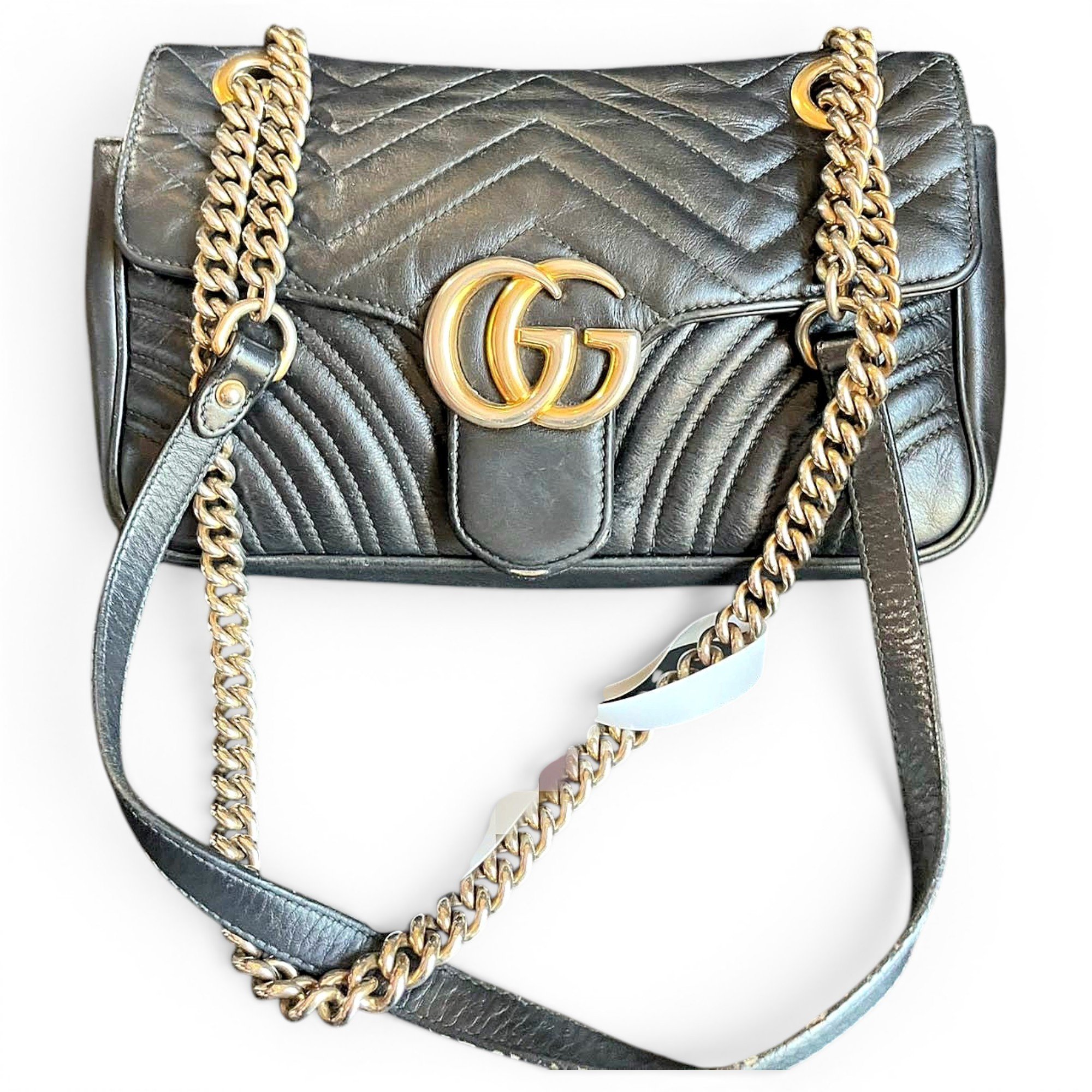 GG Marmont Flap leather crossbody bag