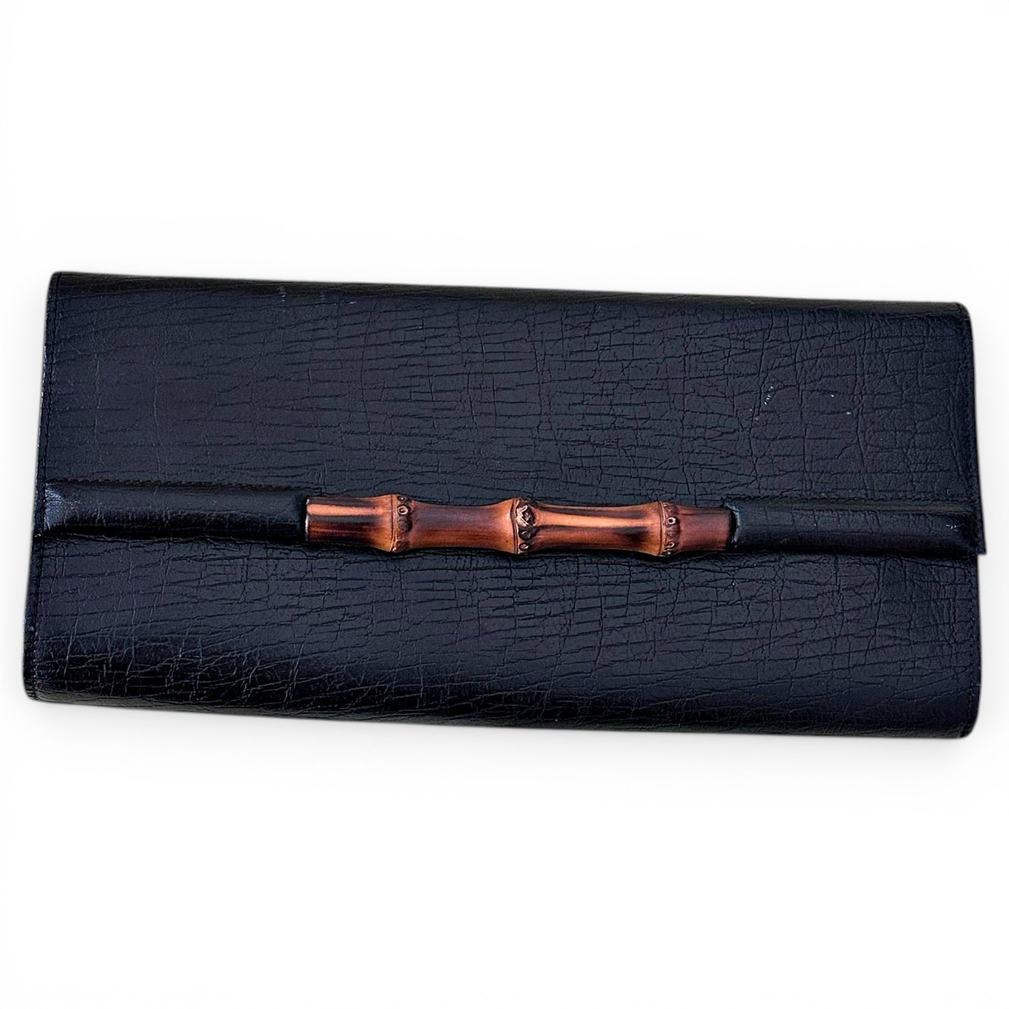 Leather clutch bag