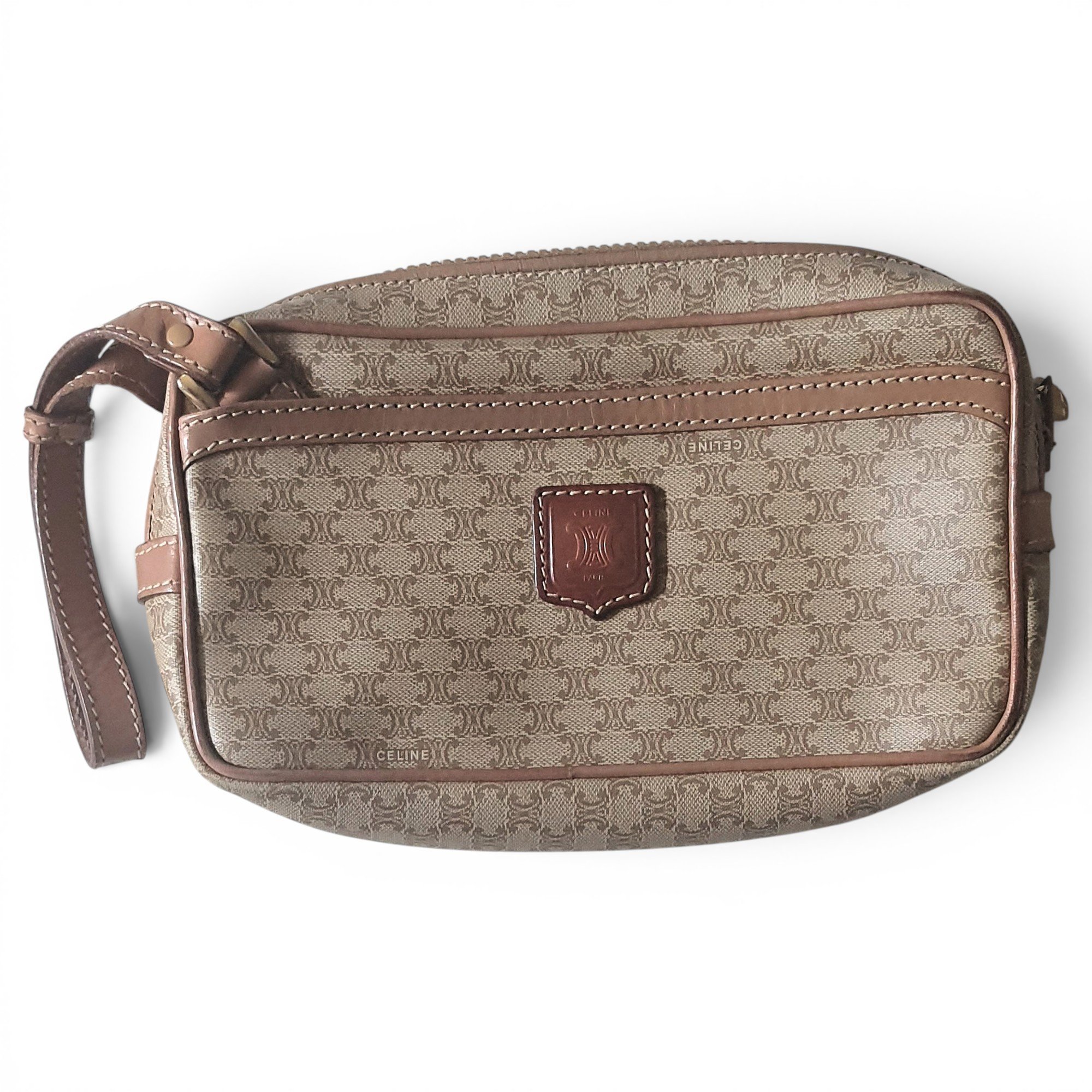 Triomphe Vintage cloth clutch bag