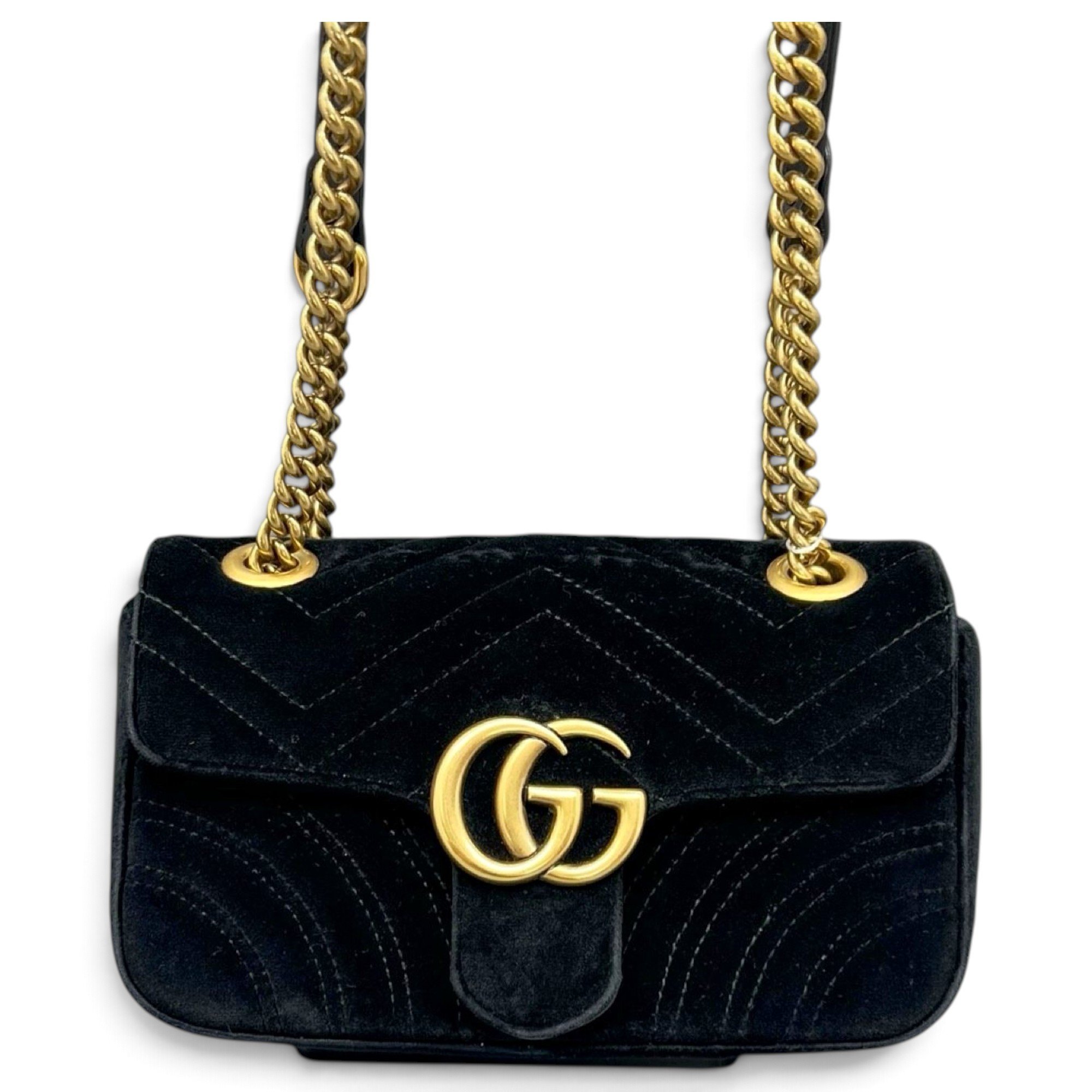 Gucci GG Marmont Flap velvet handbag