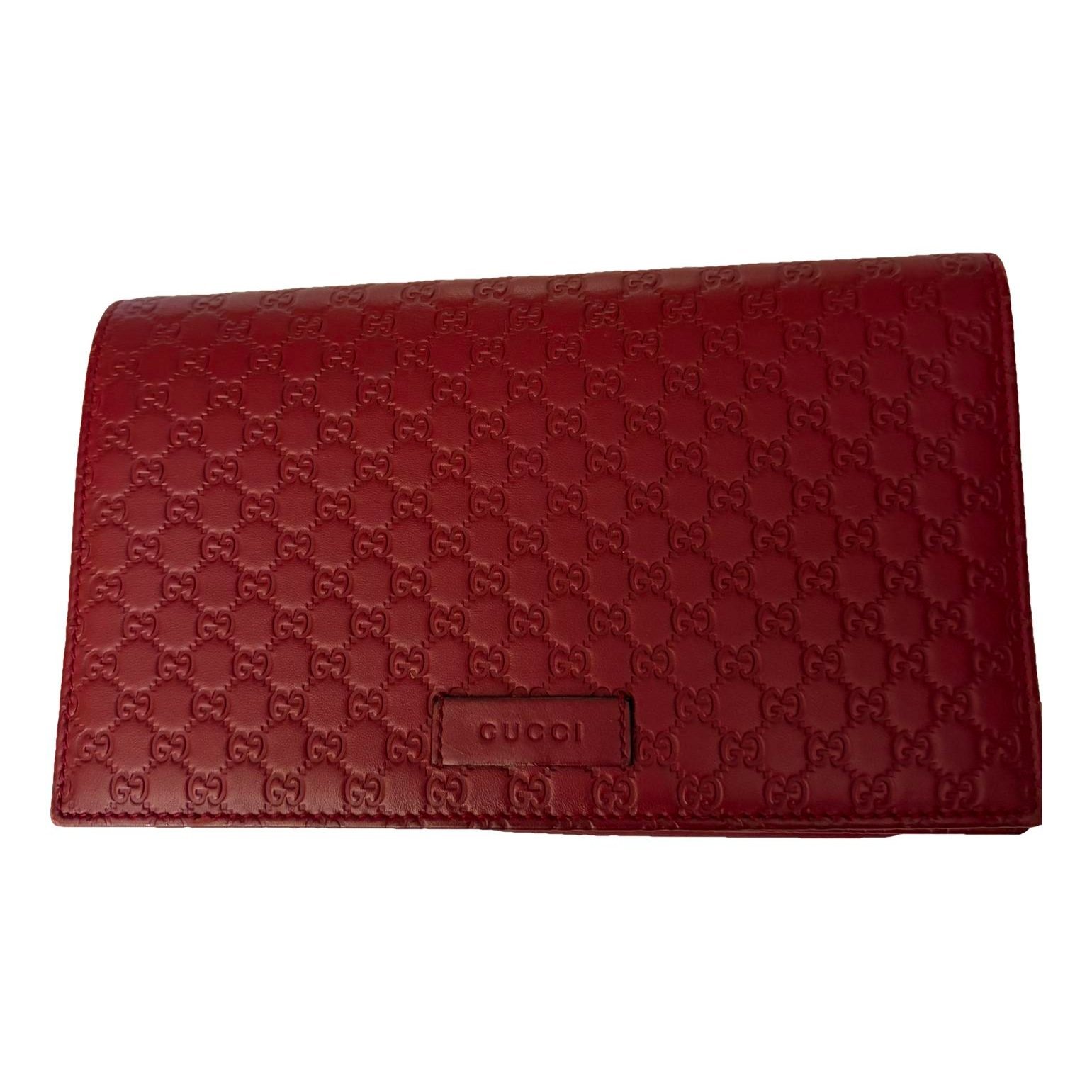 Leather clutch bag