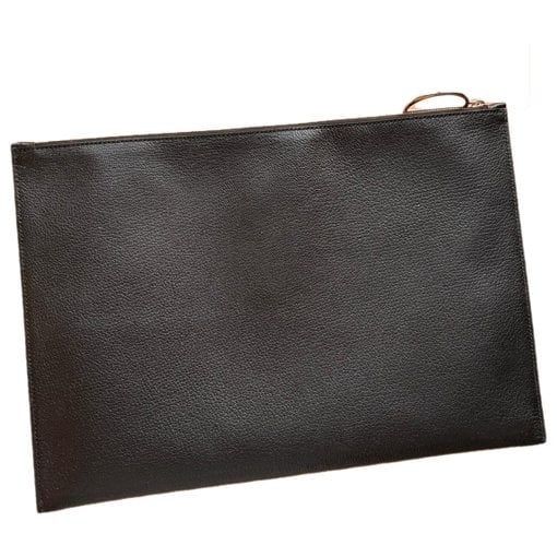Musubi leather clutch bag
