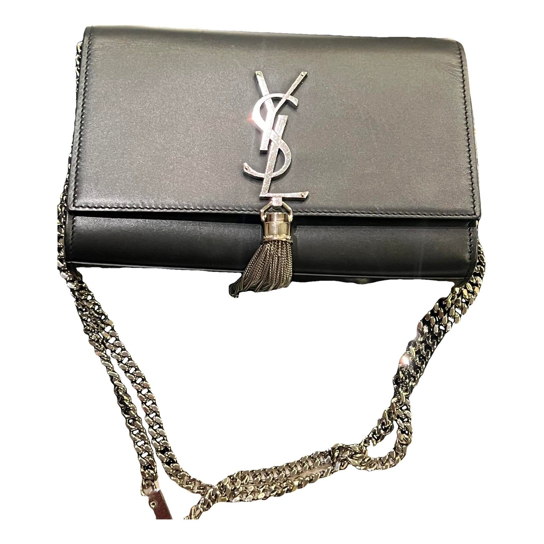Leather clutch bag