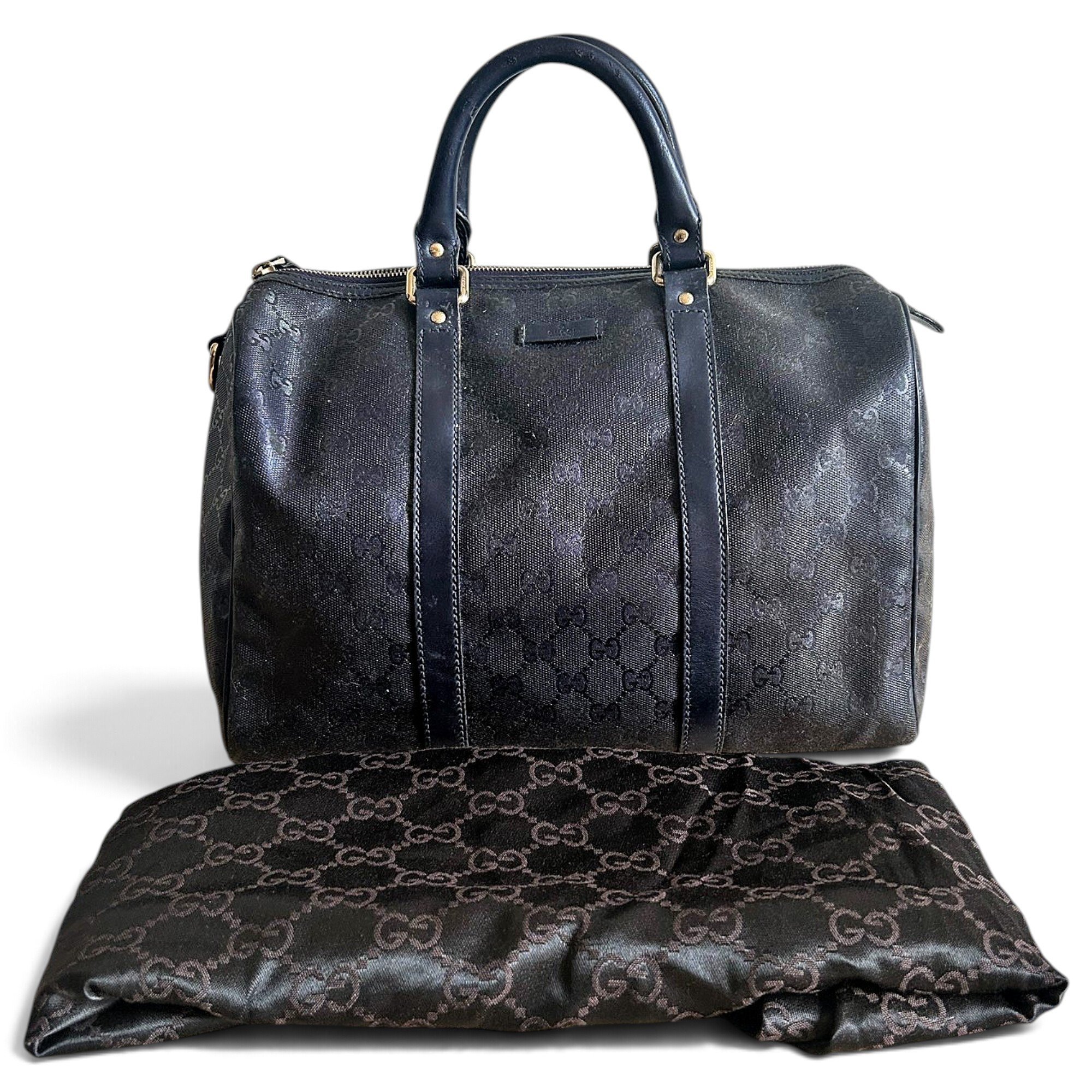 Boston leather bowling bag