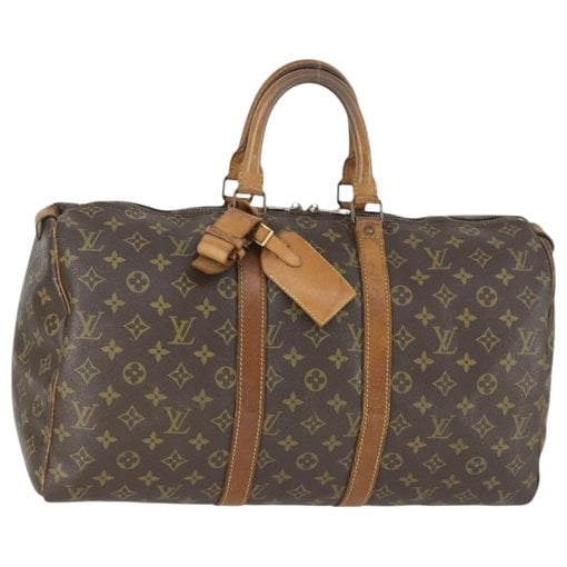 Keepall leather travel bag