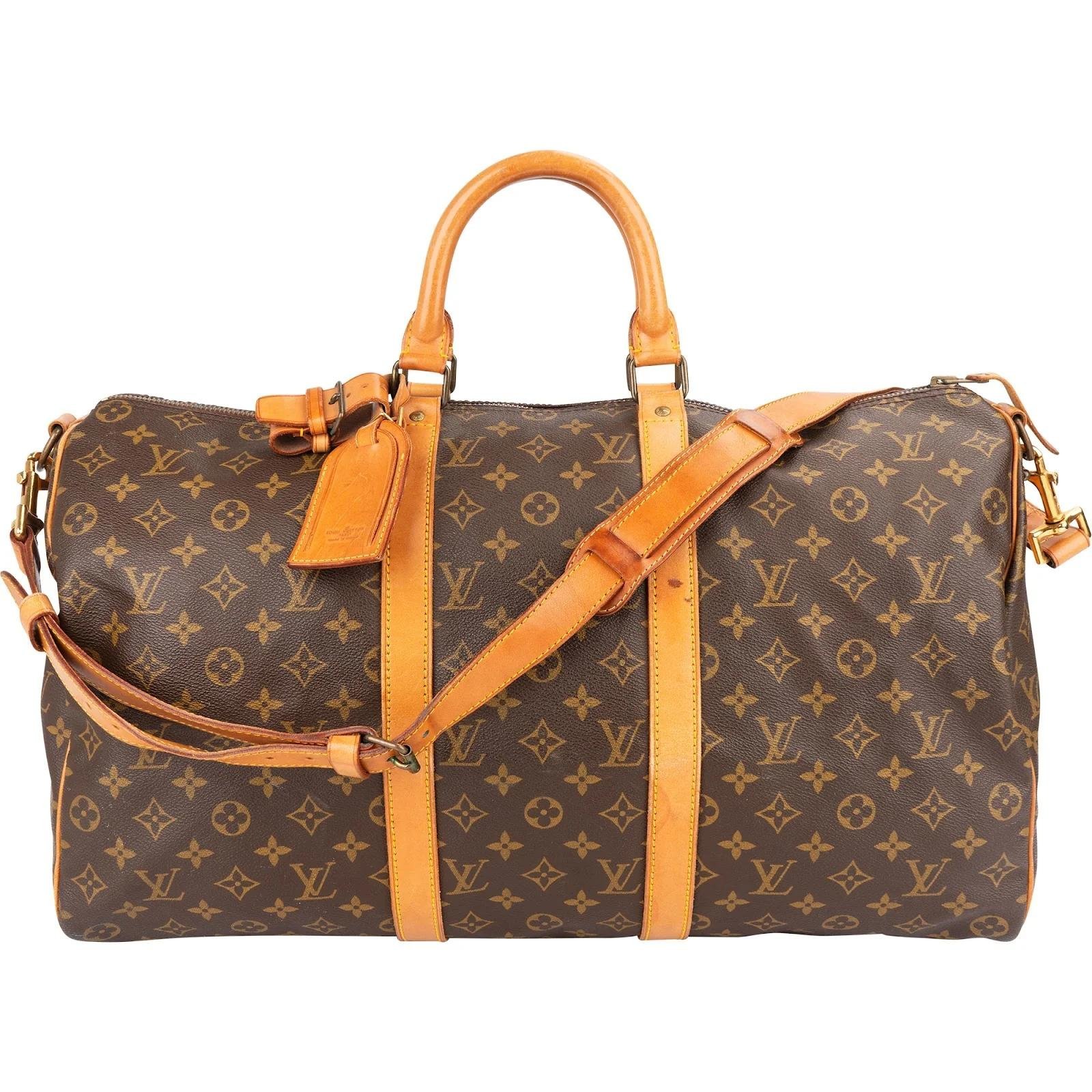 Keepall leather travel bag