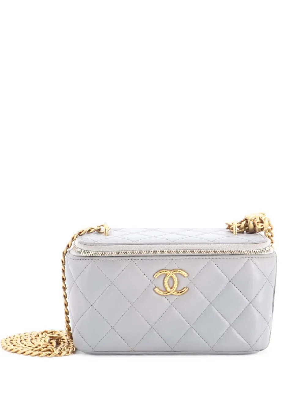 All Slide Long Vanity Case with Chain Quilted Lambskin Small crossbody bag