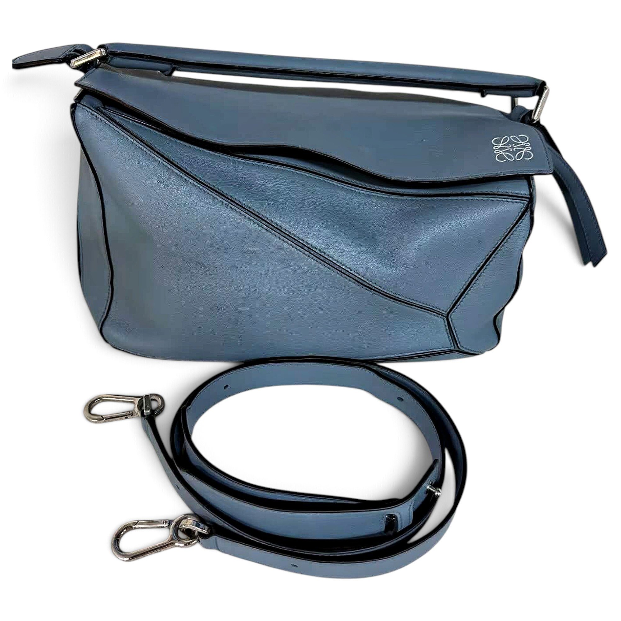 Puzzle leather handbag