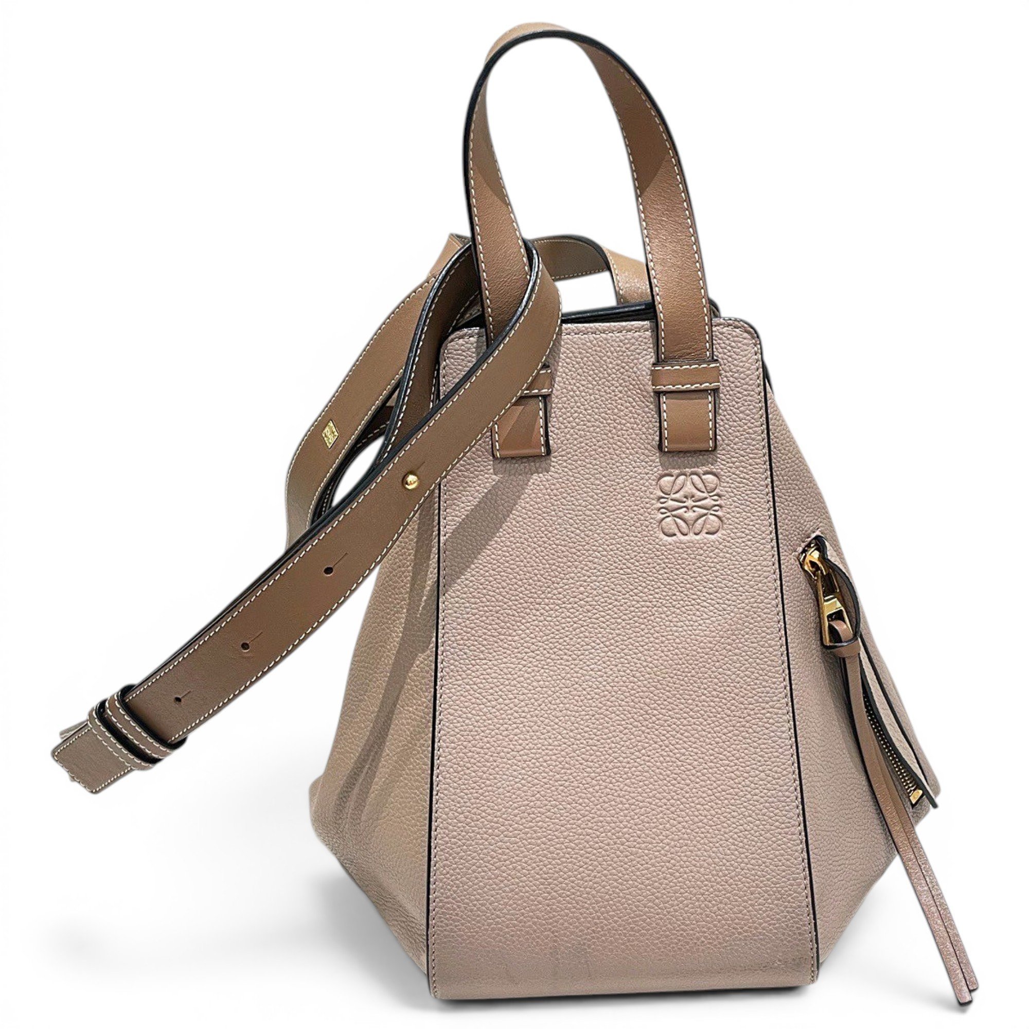 Hammock leather handbag