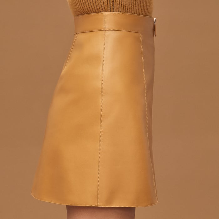 Marron Ocre A-line Miniskirt
