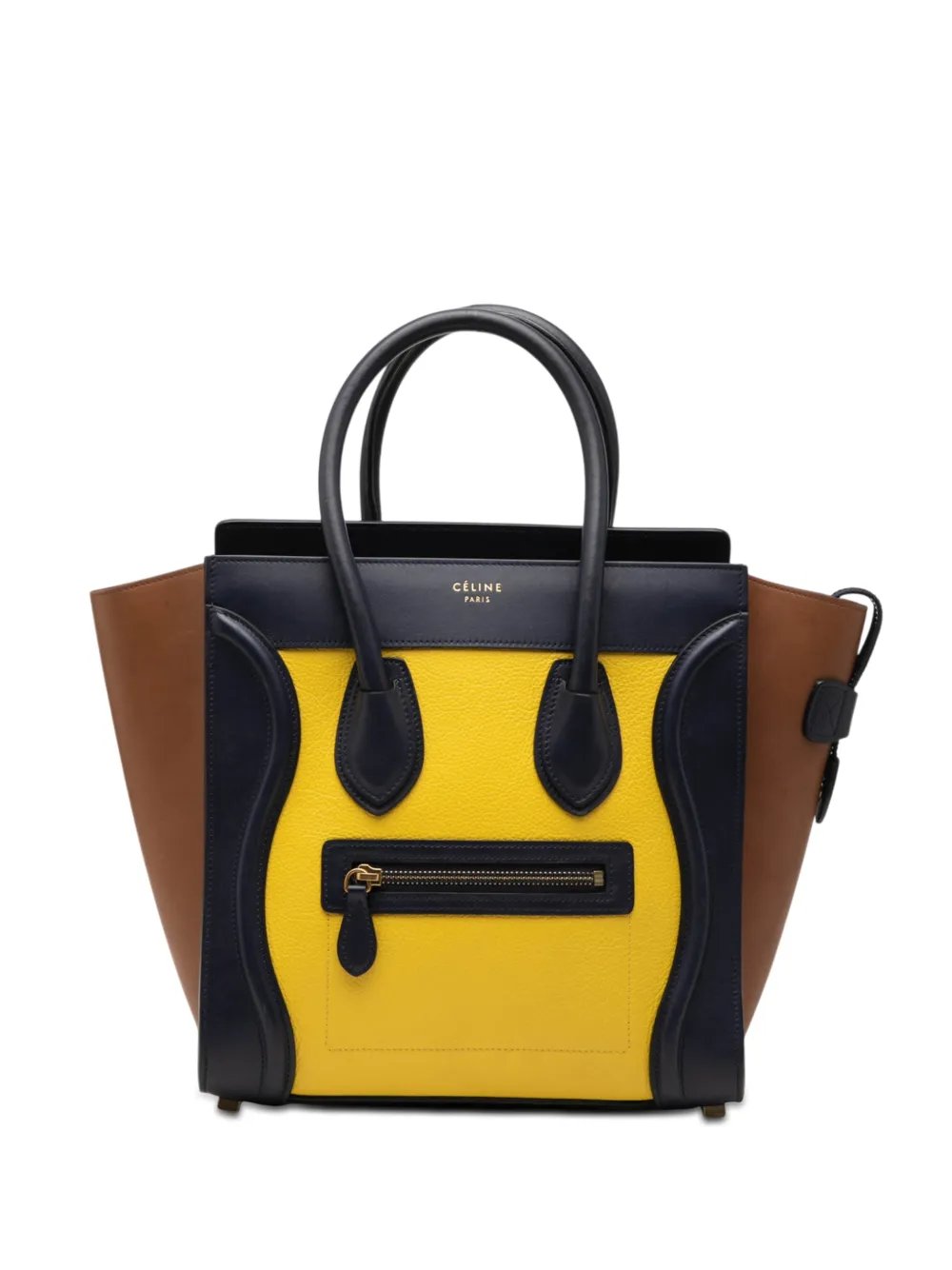 Celine 2014 Micro Tricolor Leather Luggage tote bag