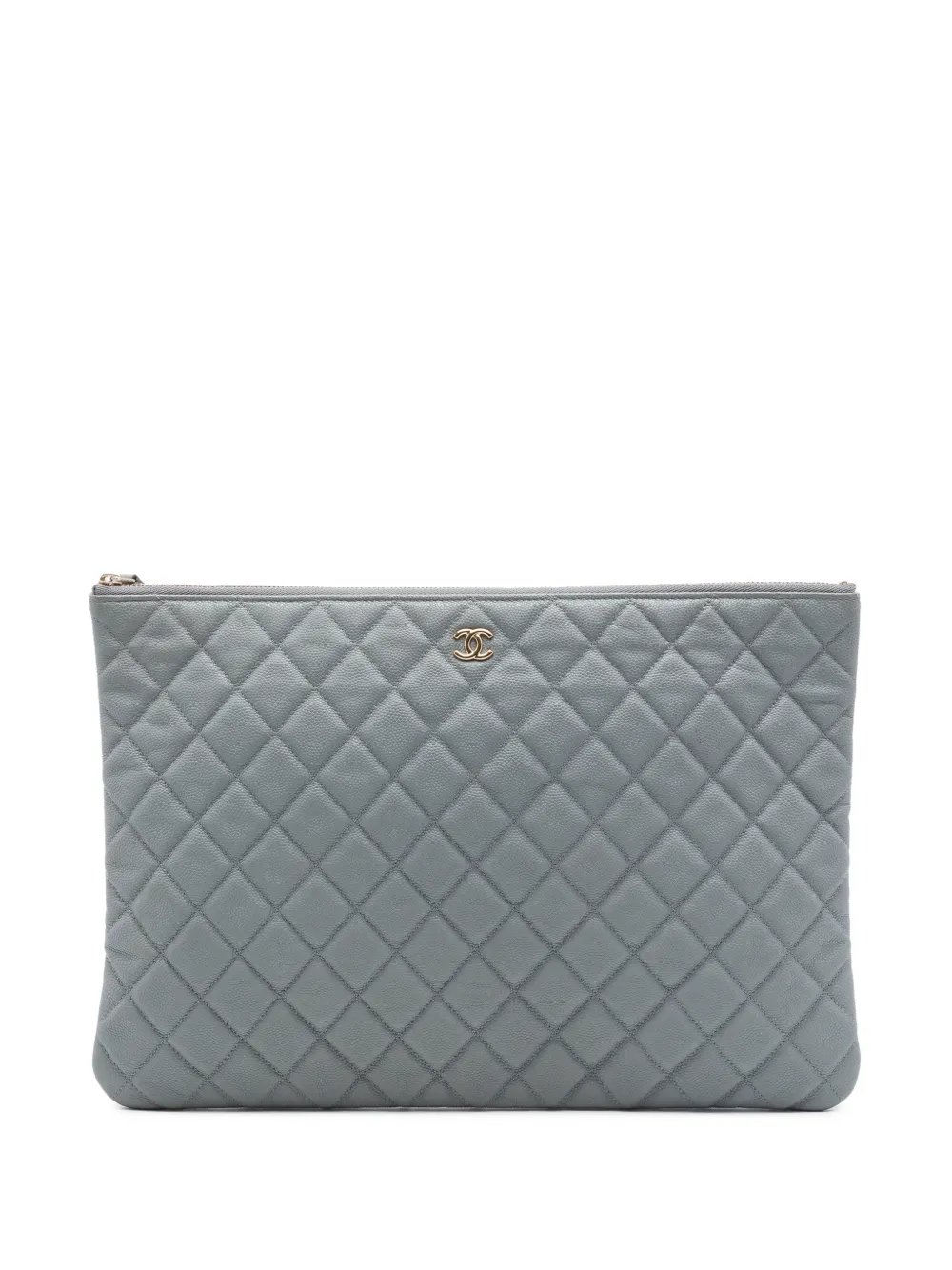 2019 Large Quilted Caviar O Case clutch bag