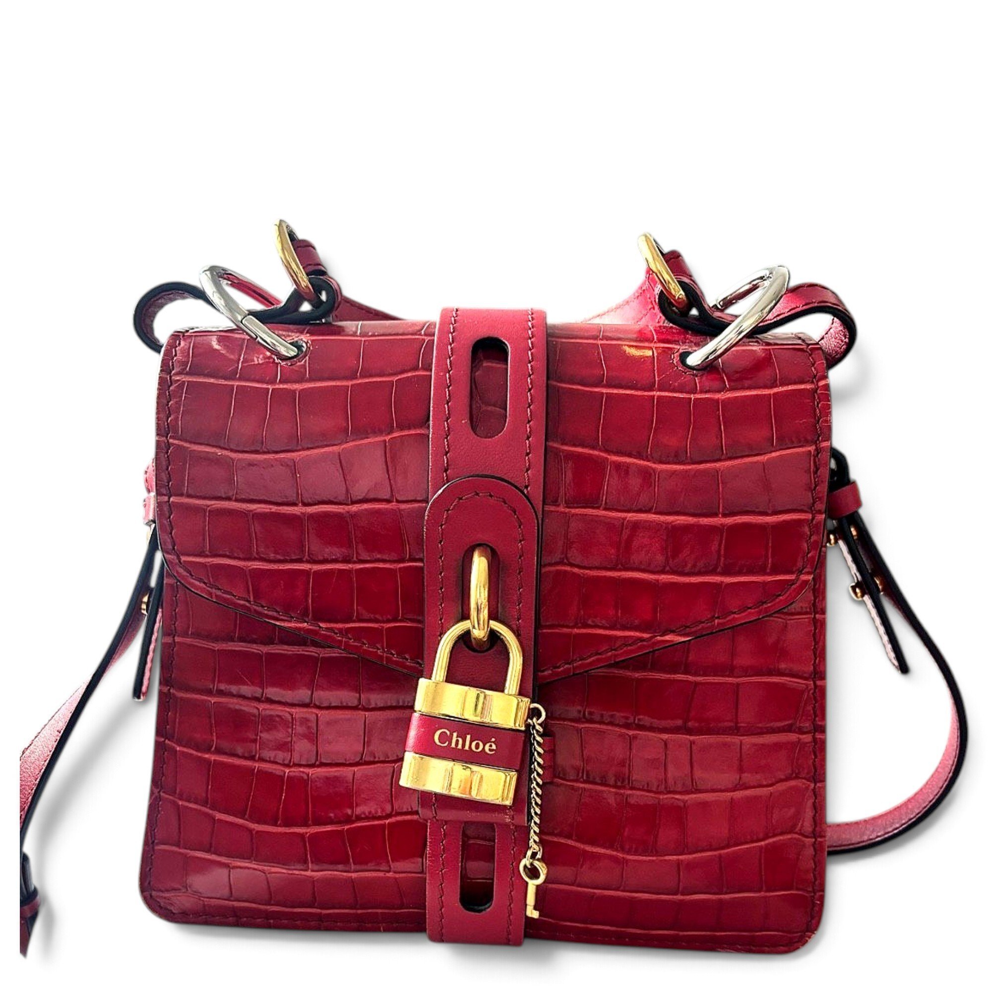 Aby Lock leather handbag